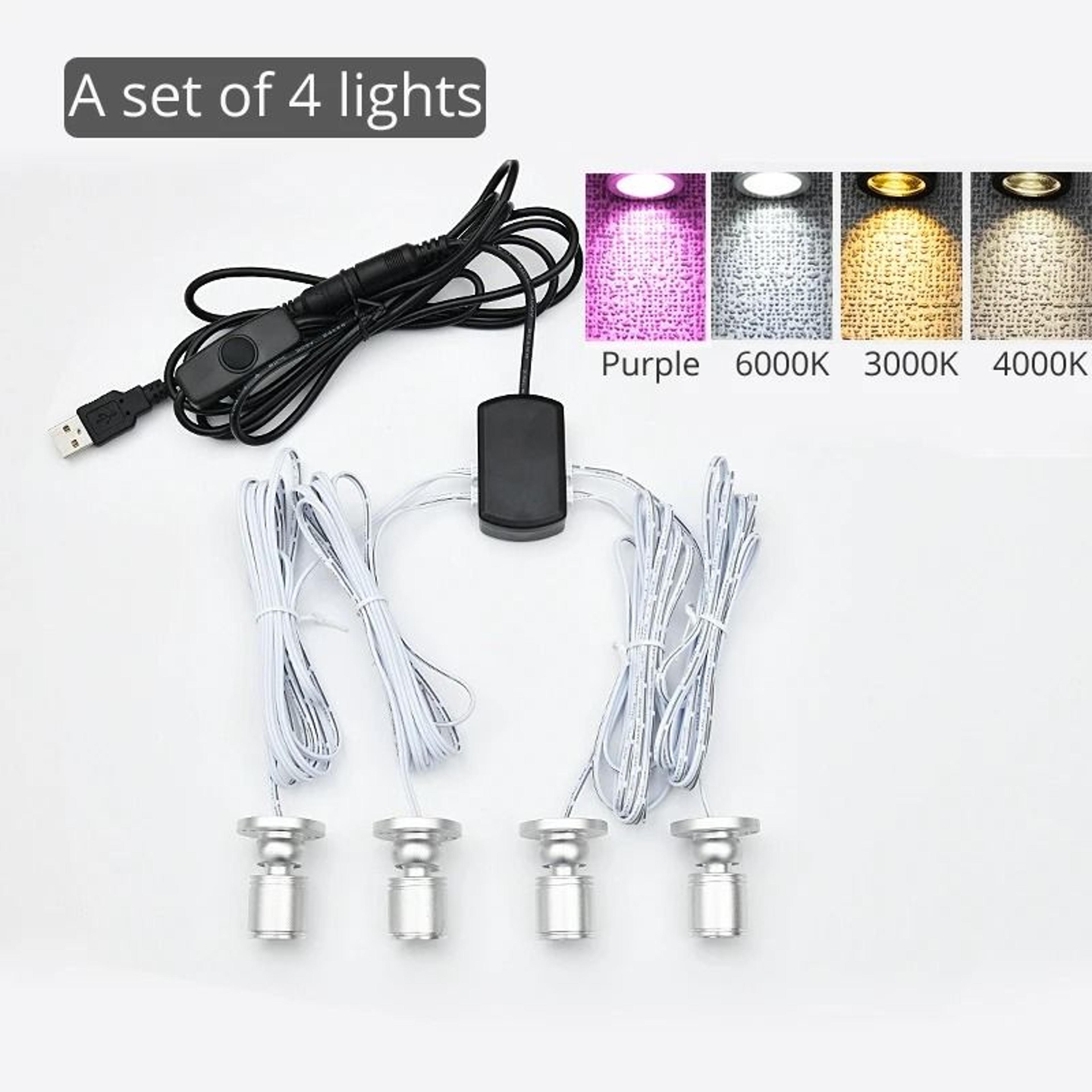 5V USB Mini LED Swivel Spotlights With Dimmer Switch 8