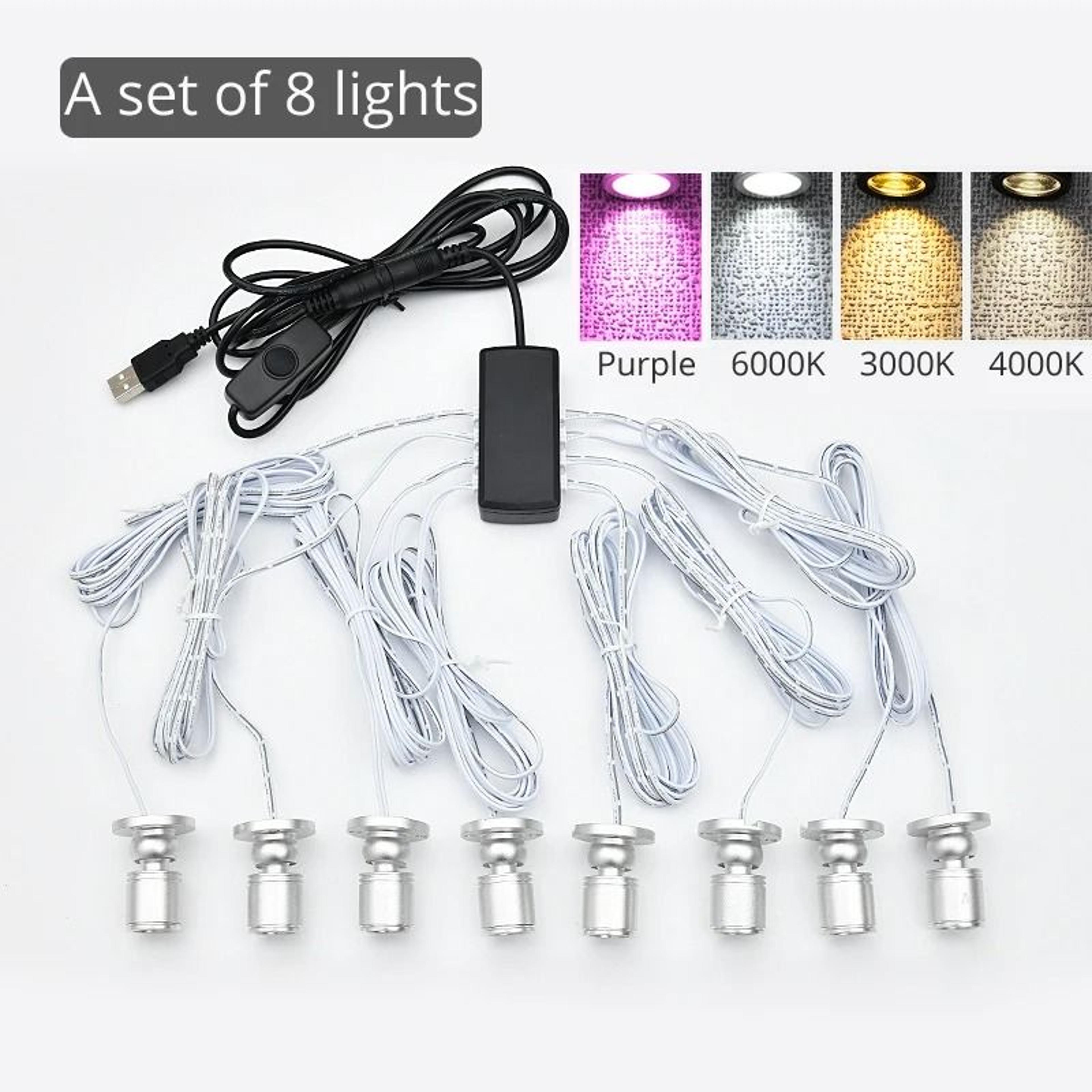 5V USB Mini LED Swivel Spotlights With Dimmer Switch 14