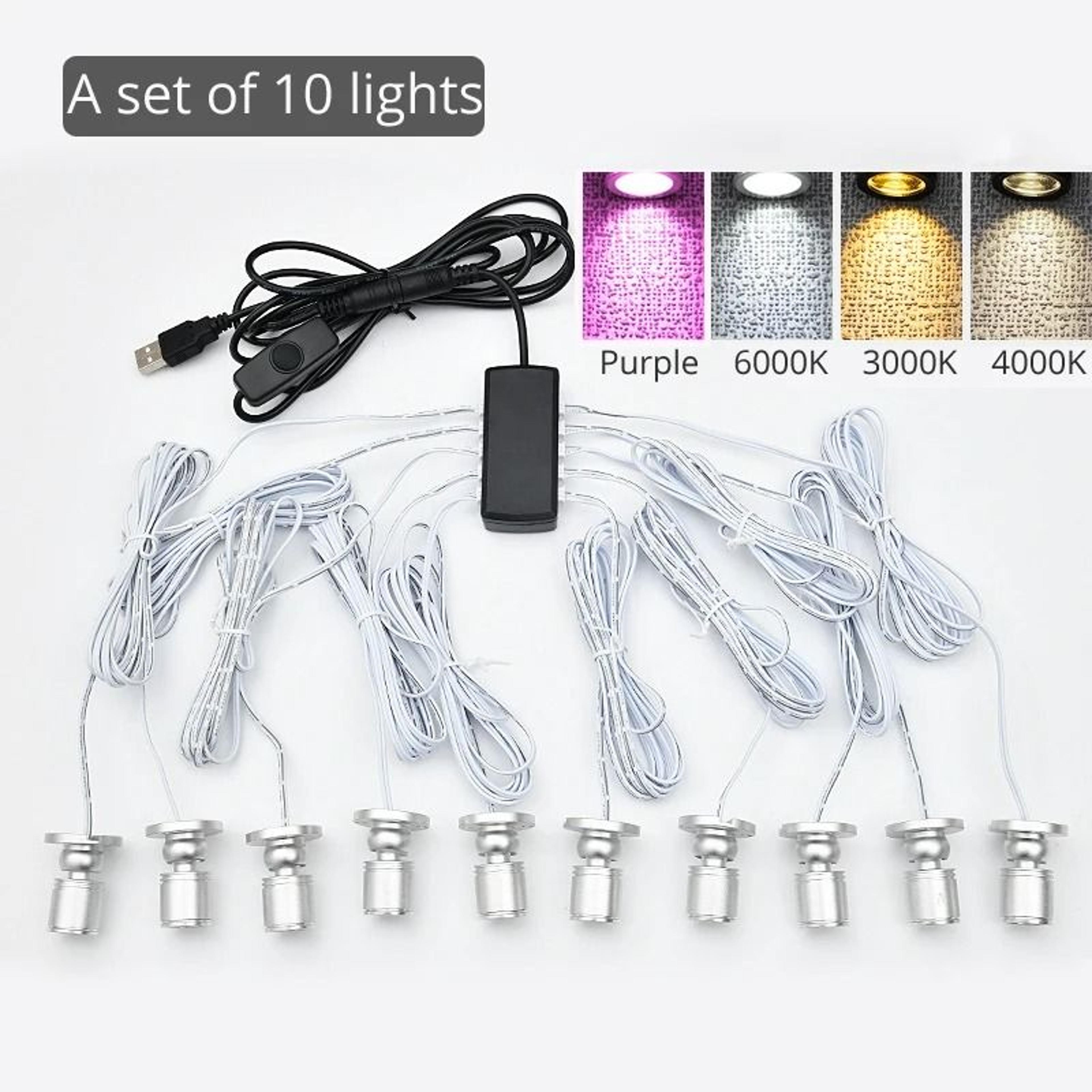 5V USB Mini LED Swivel Spotlights With Dimmer Switch 17