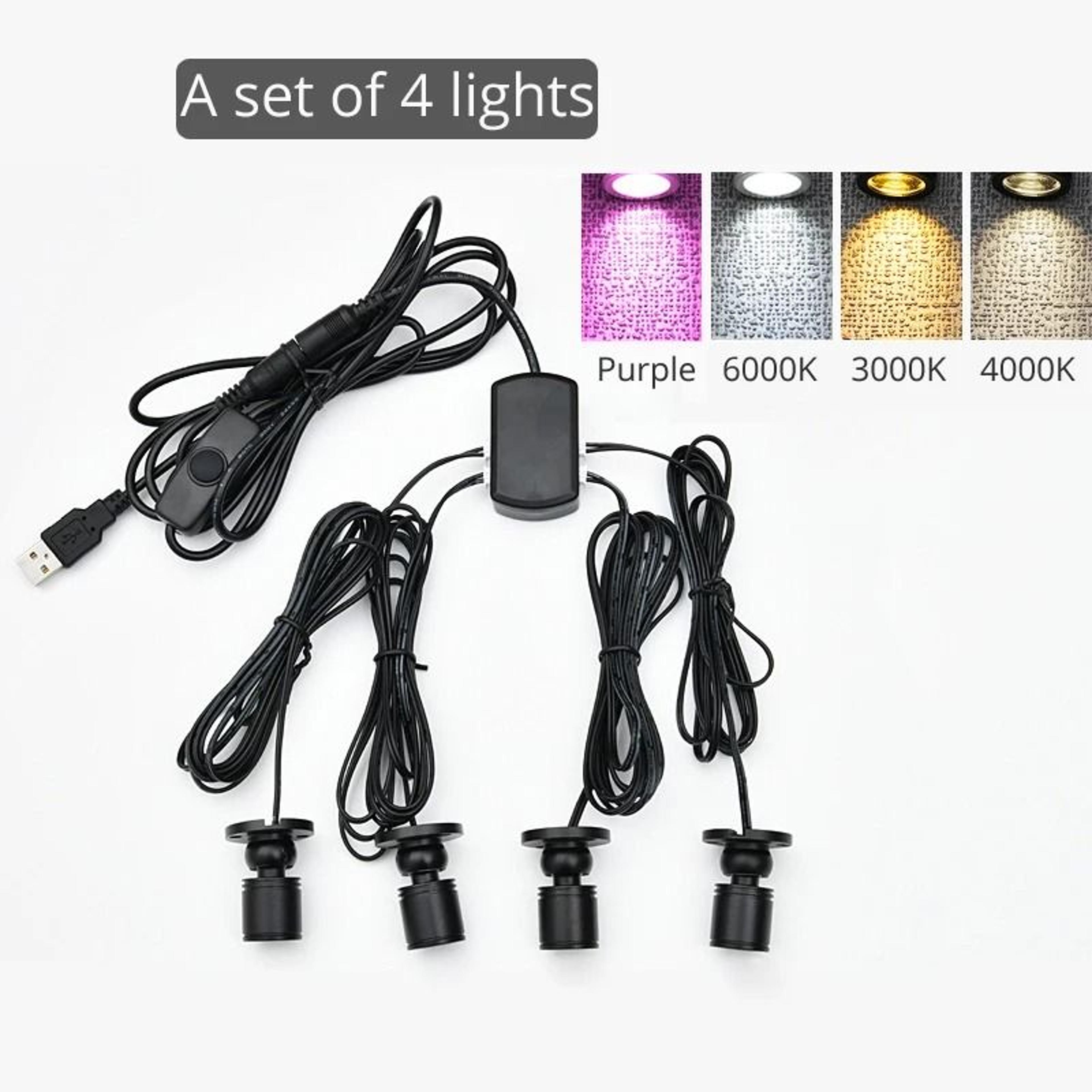 5V USB Mini LED Swivel Spotlights With Dimmer Switch 7