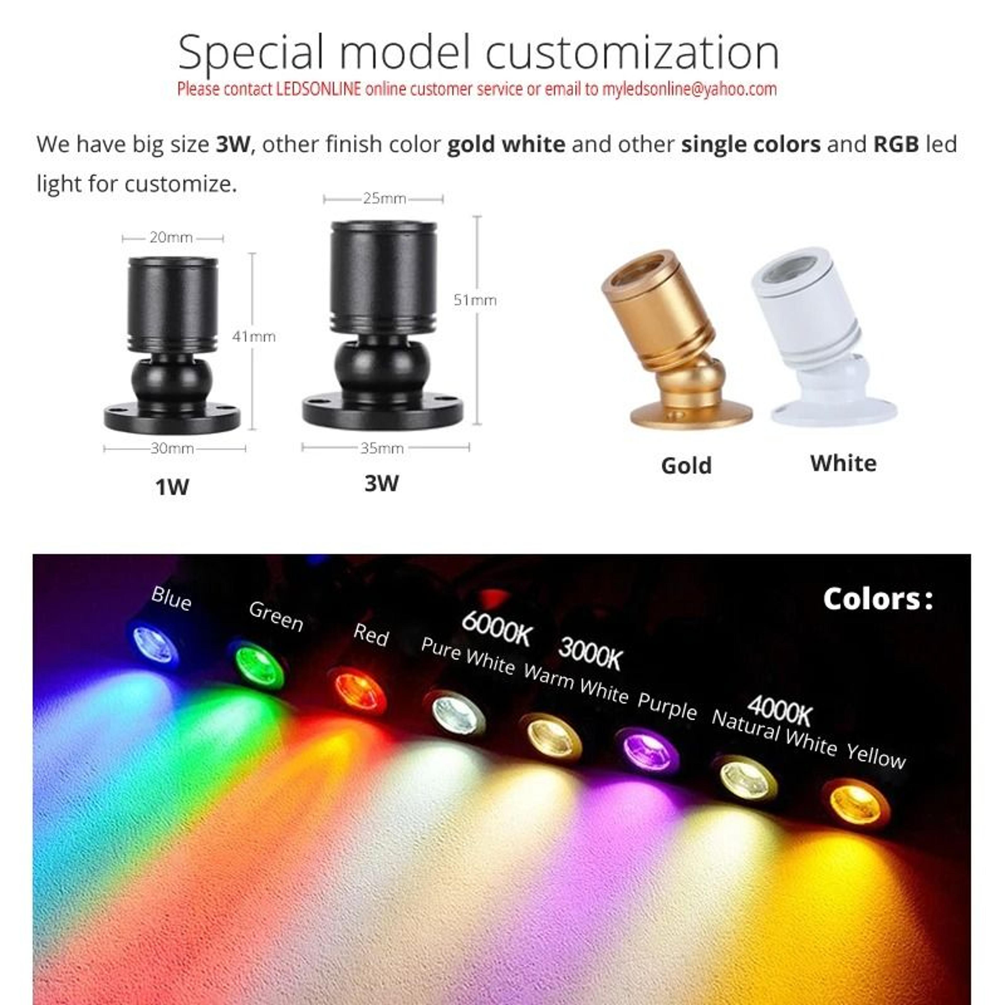 5V USB Mini LED Swivel Spotlights With Dimmer Switch 18