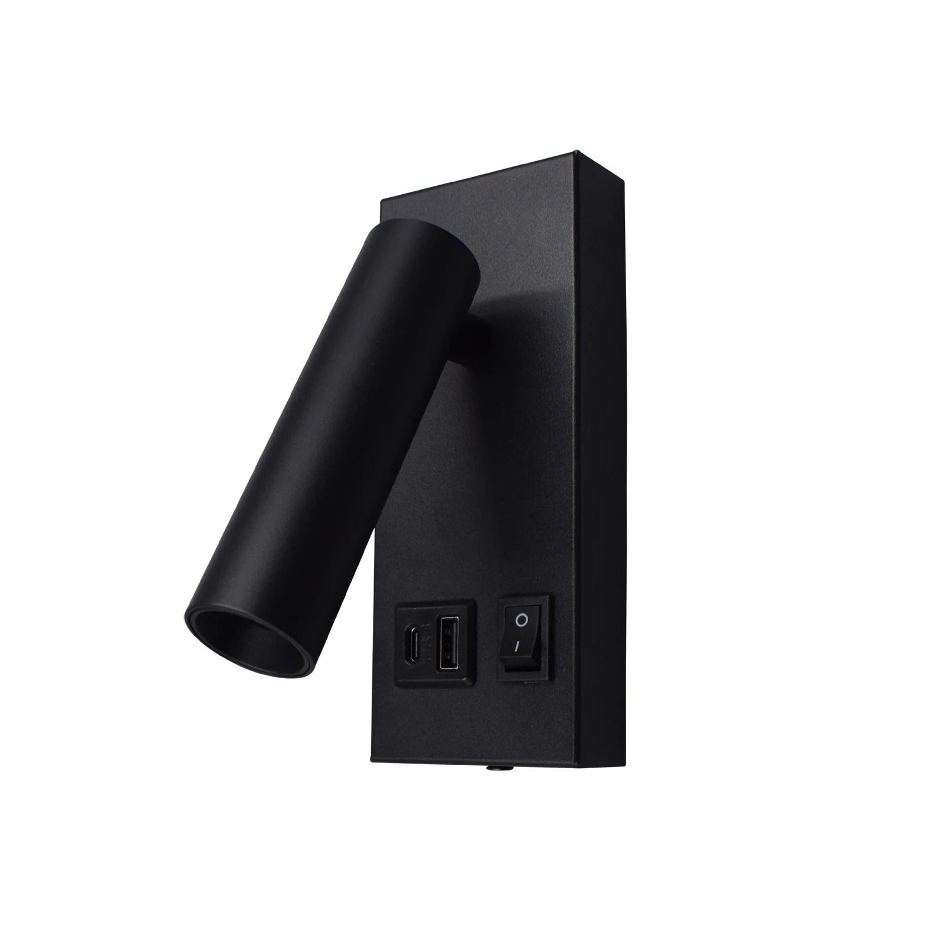 Adjustable Bedside Reading Wall Lamp With USB And TypeC Charging 1