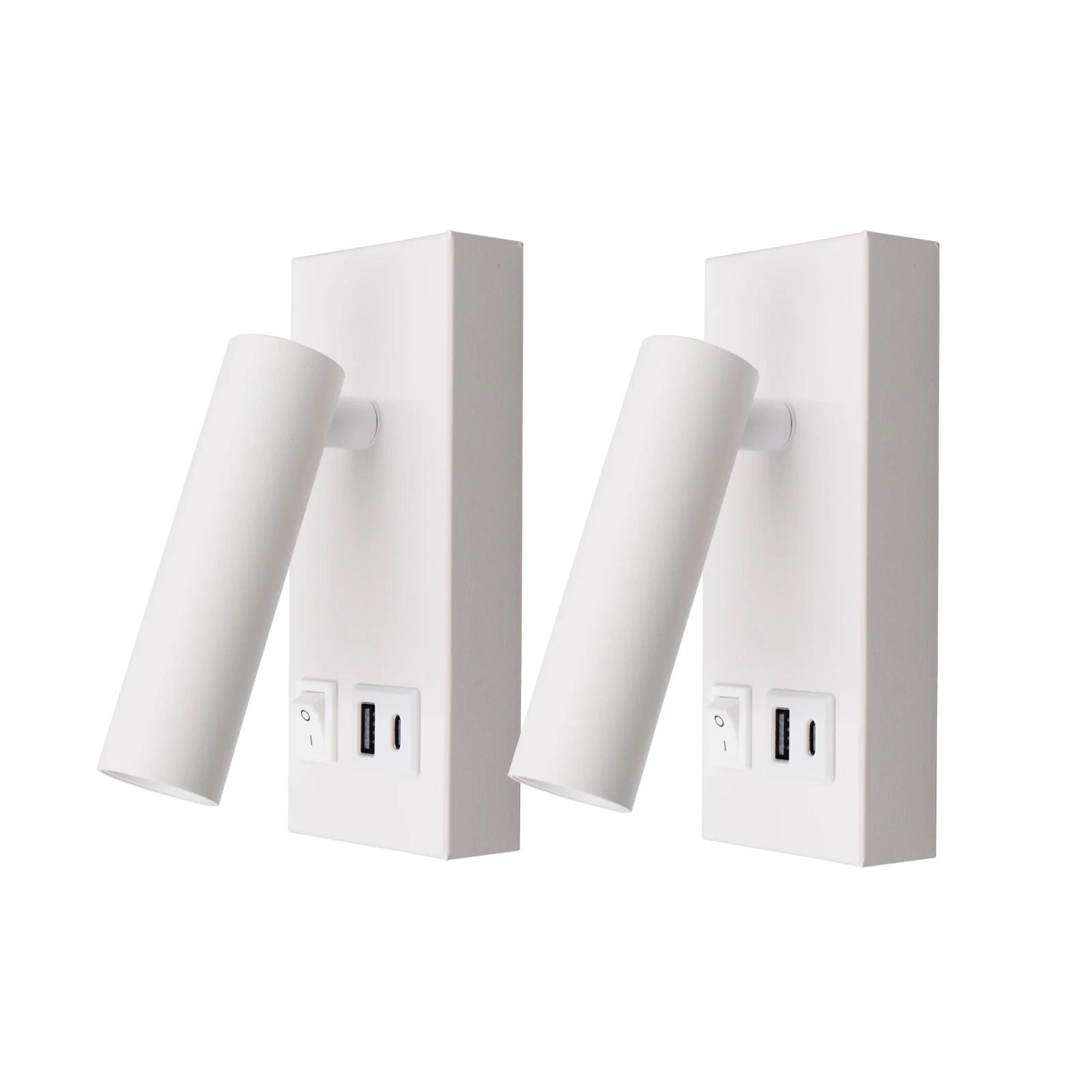 Adjustable Bedside Reading Wall Lamp With USB And TypeC Charging 4