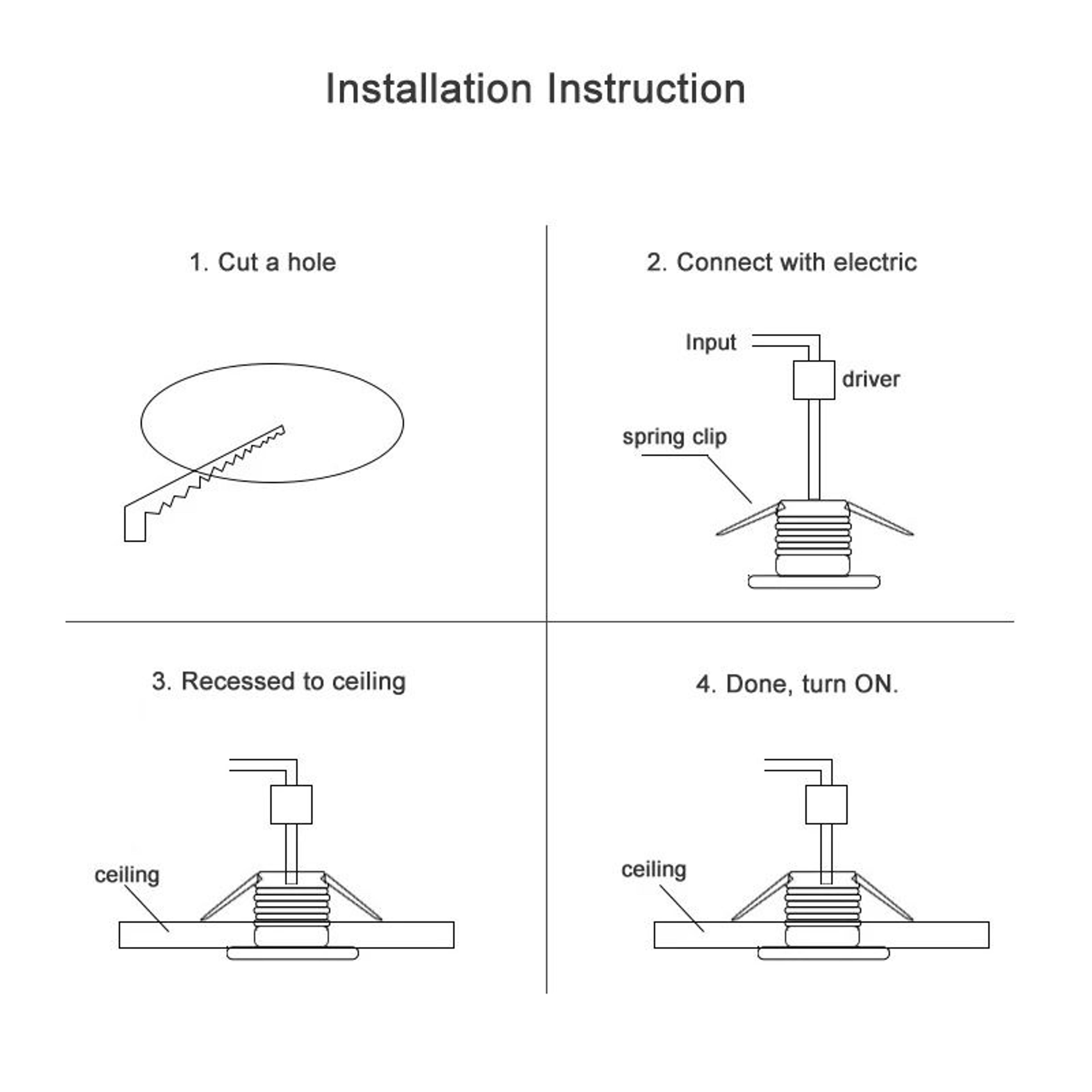 1W Mini LED Starry Sky Recessed Ceiling Spotlight 4