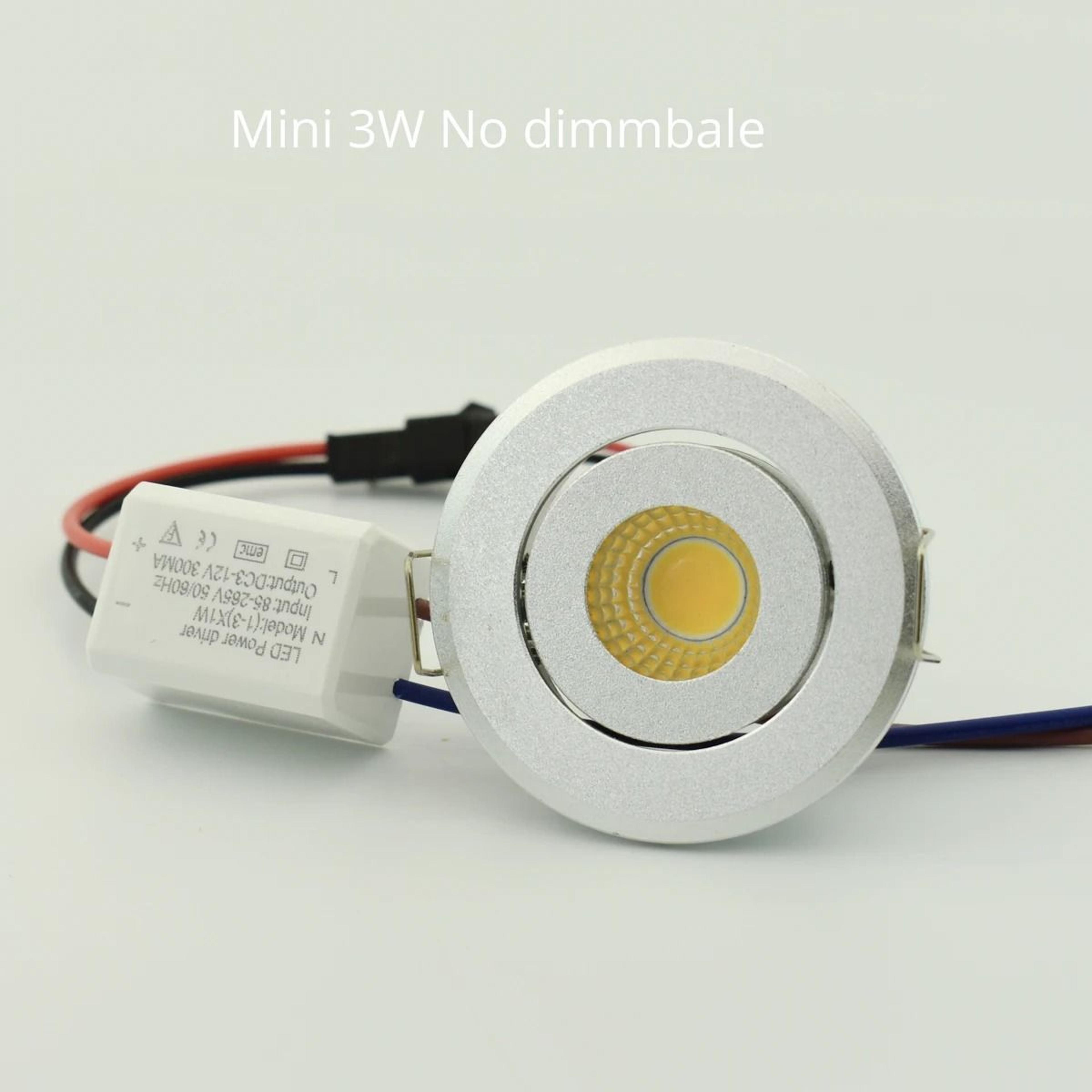 10 Pack Mini LED Recessed Downlights 1W 3W Silver Aluminum 2