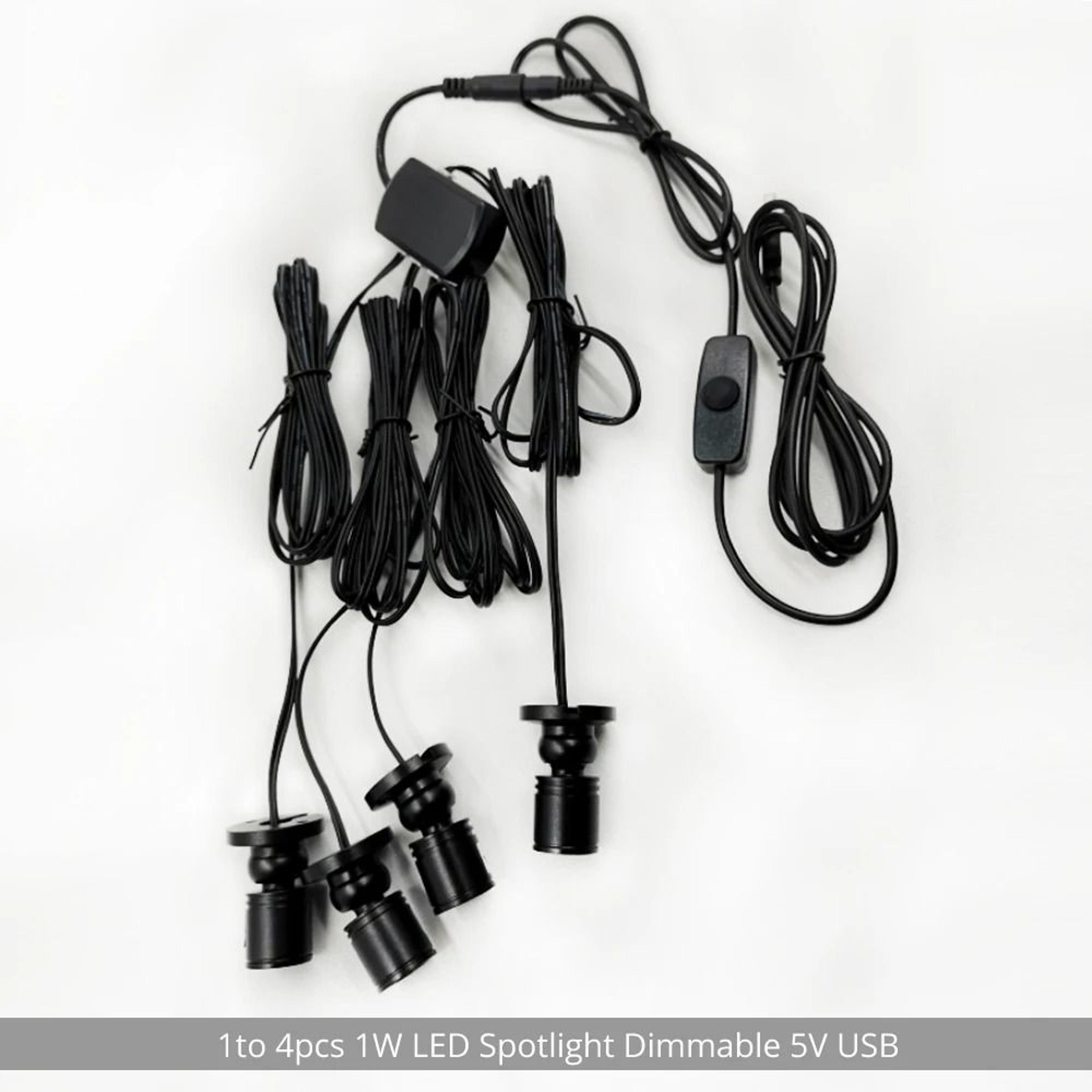1W USB Mini LED Dimmable Spotlight For Display Cabinets 2