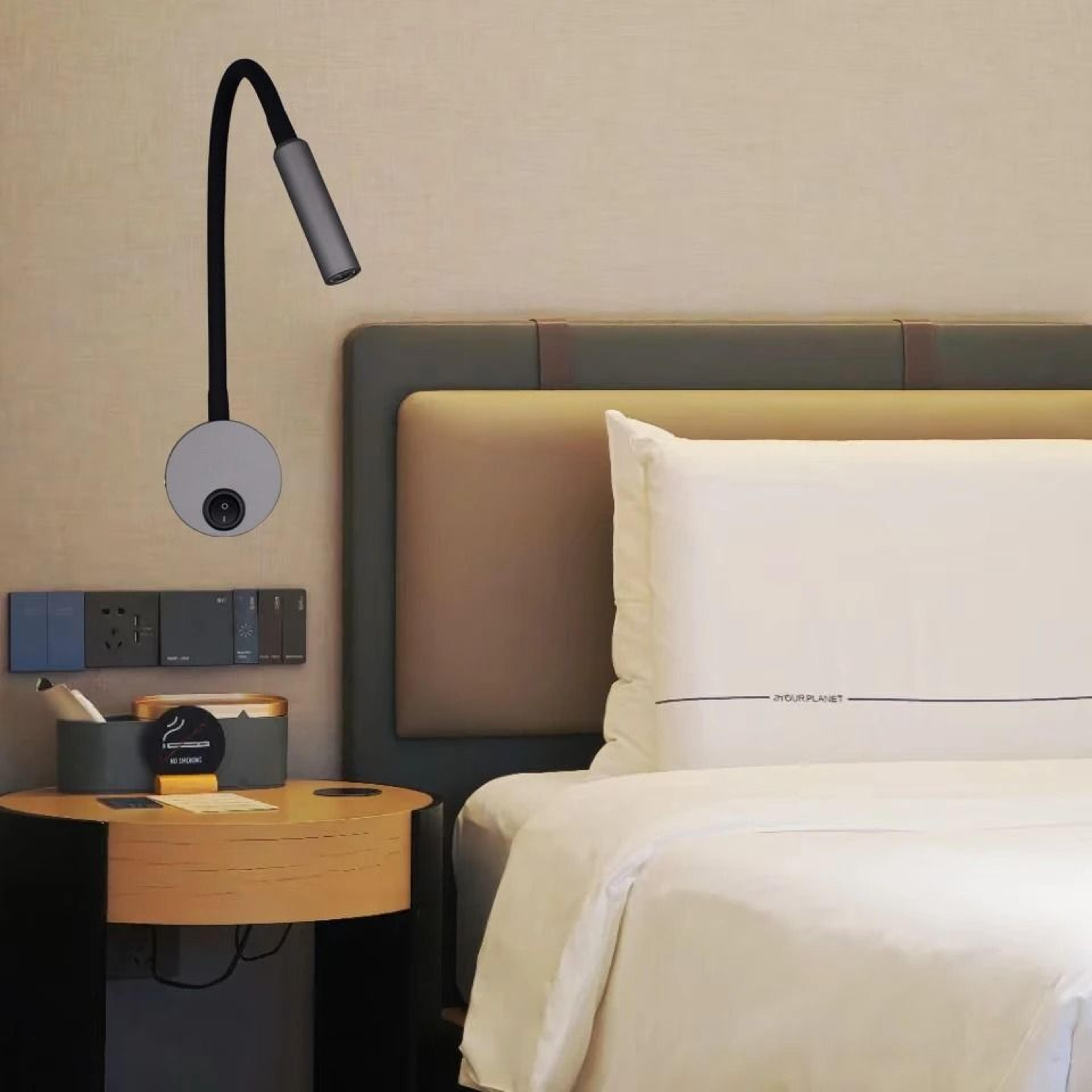 Modern Space Saving Bedside Reading Wall Lamp Sand Gold Grey 5