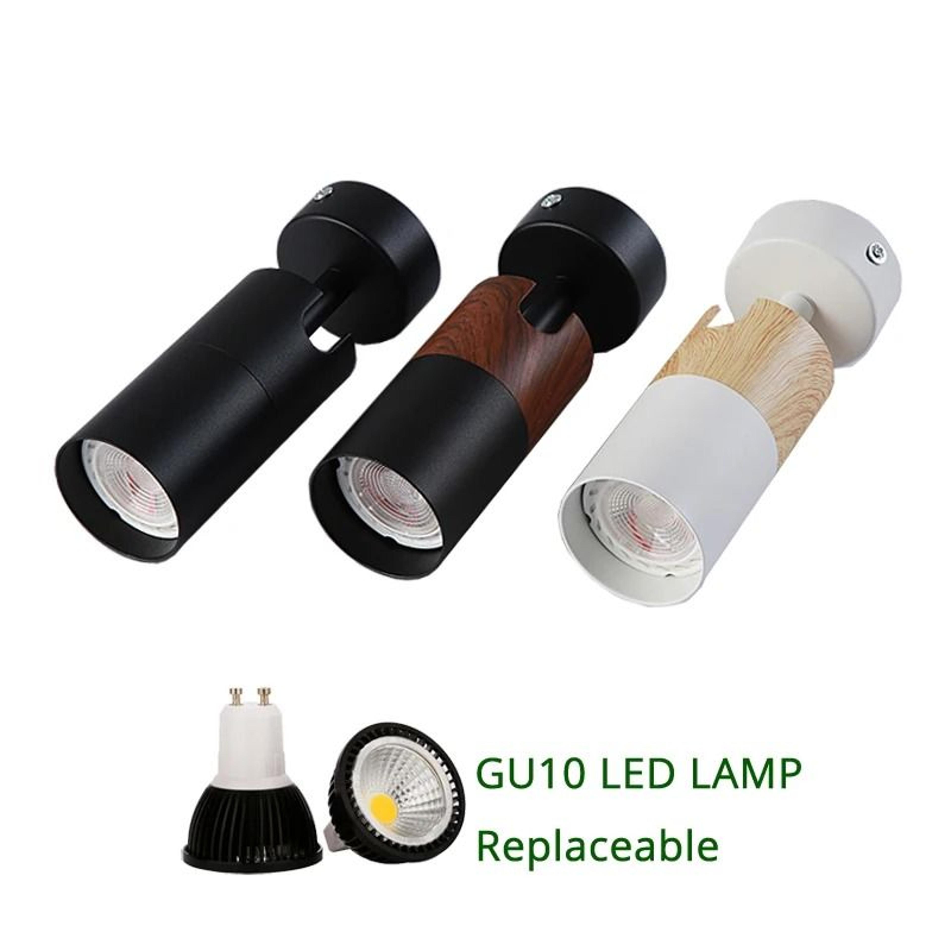 5w gu10 led track spotlight with replaceable bulb