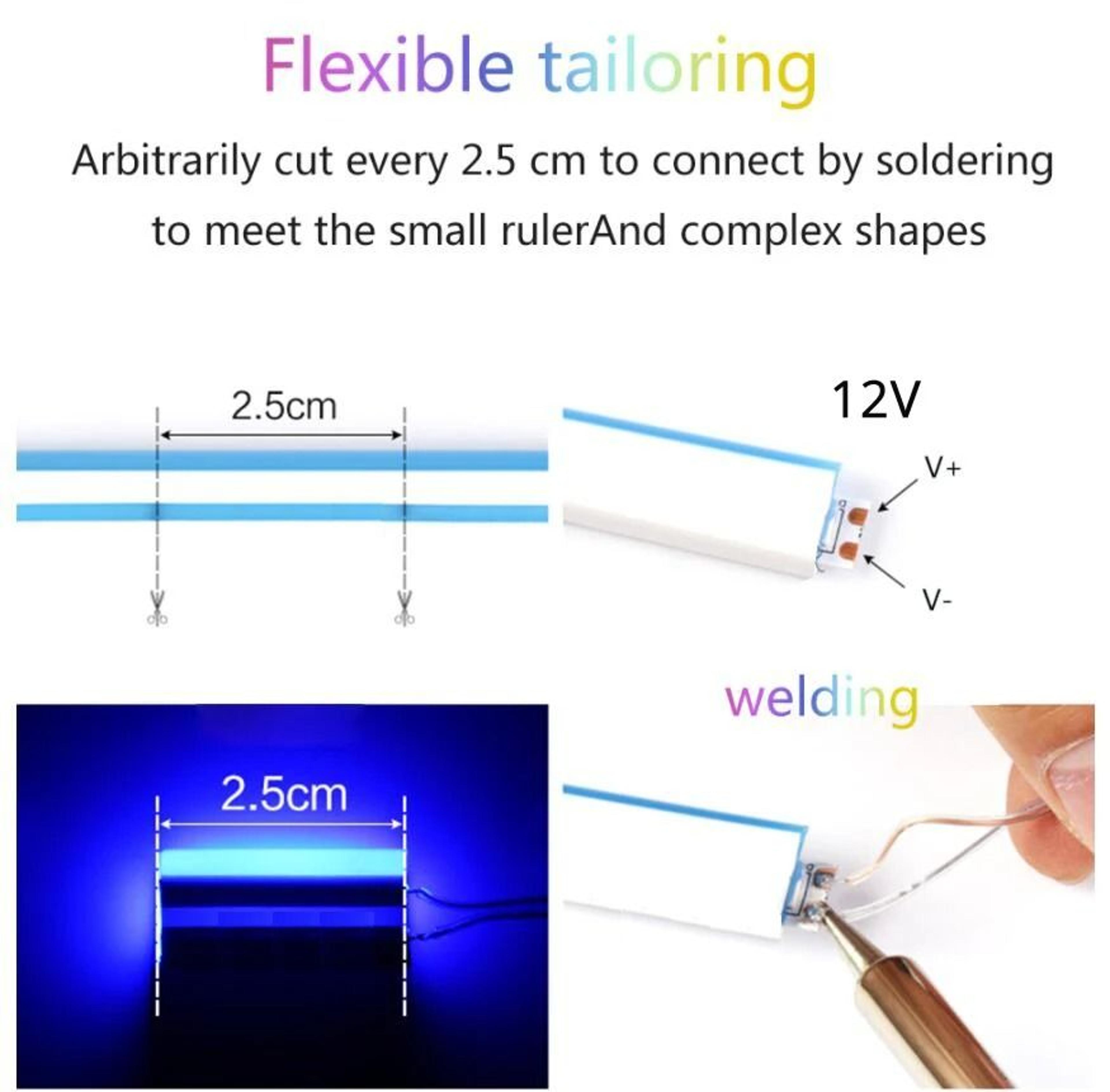 6mm Flexible LED Neon Strip Light With Motion Sensor Dimmer 8