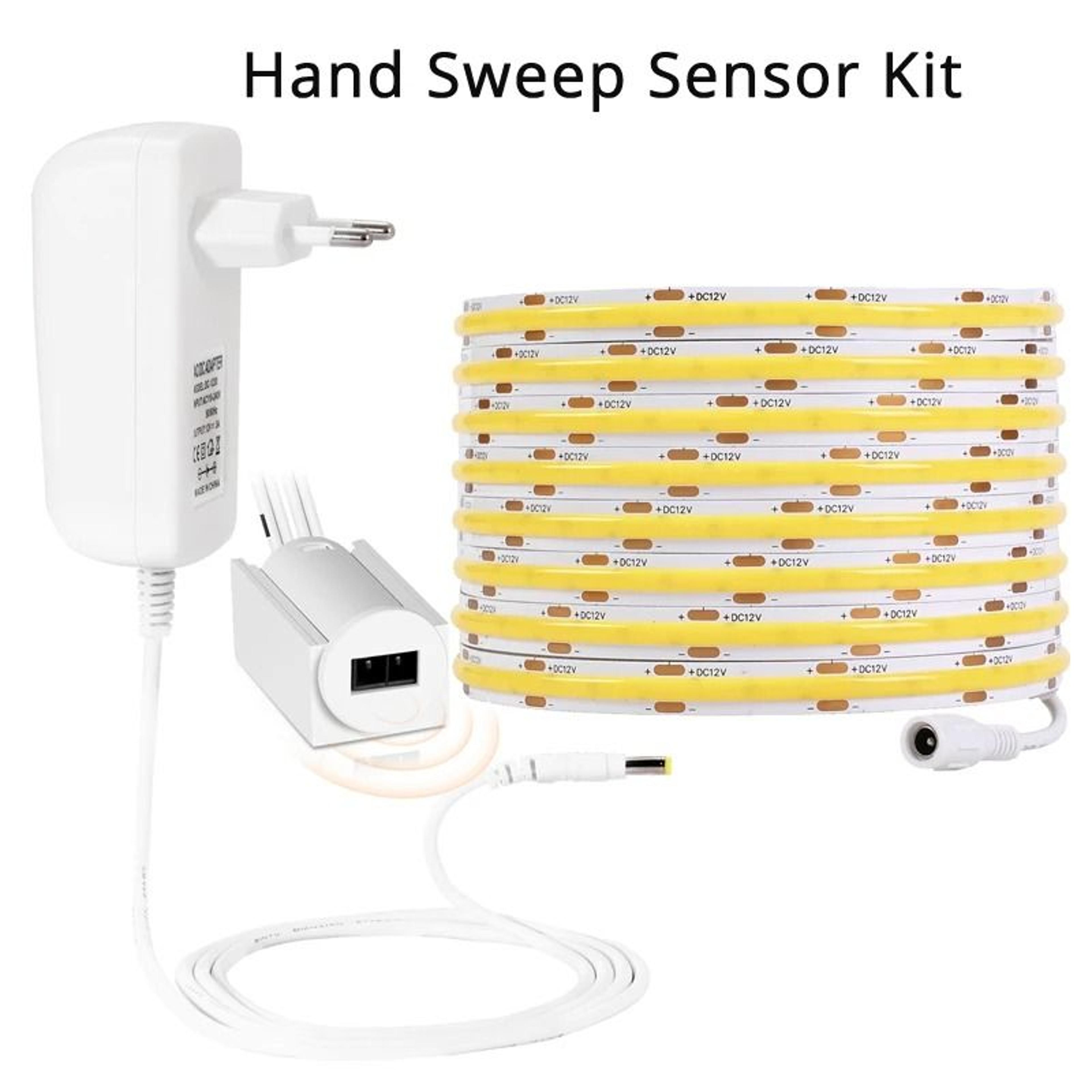 PIR Motion Sensor LED Strip Light Kit With Touch Dimmer 5