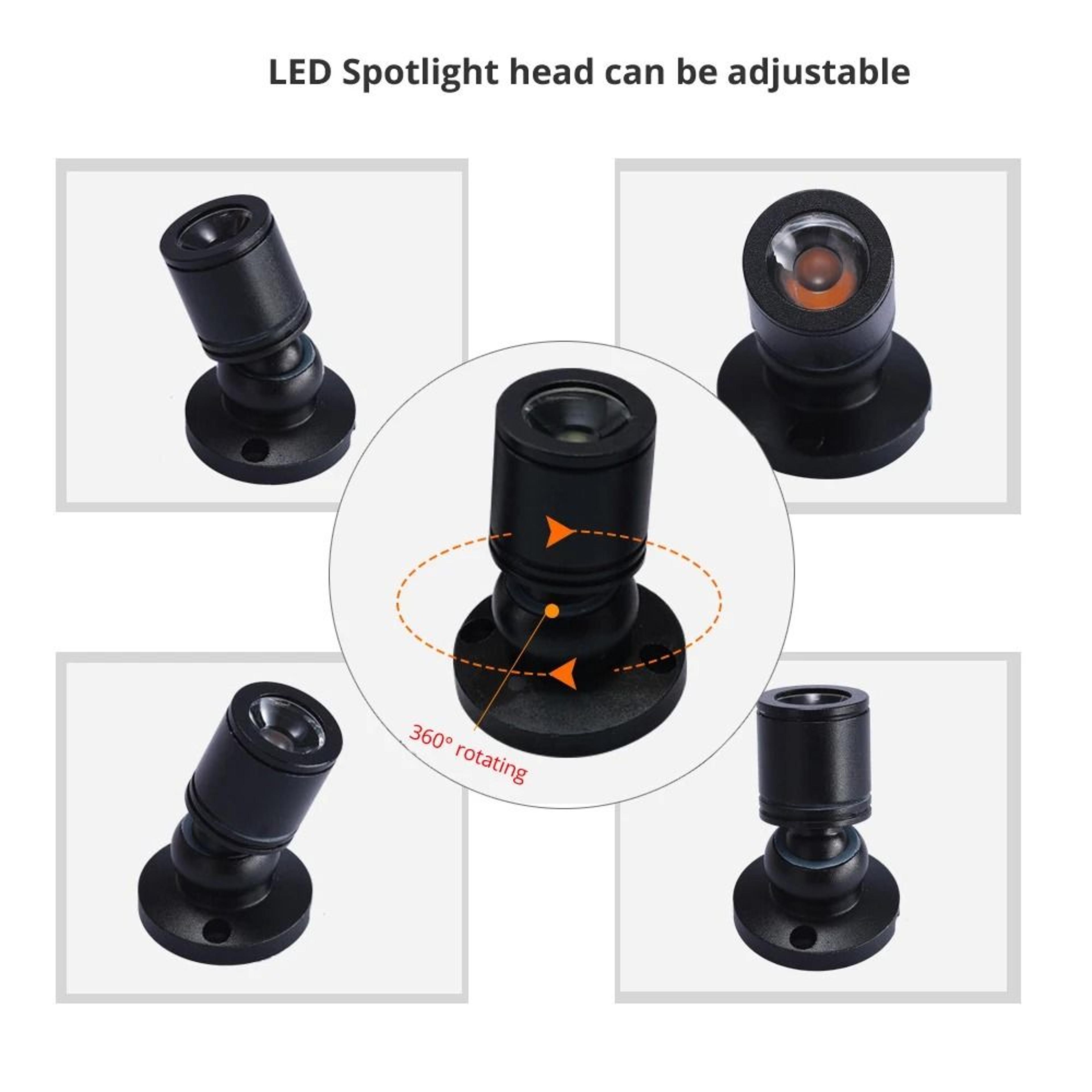 Mini 1W Dimmable USB LED Spotlight For Display Cabinets And Shelves 6