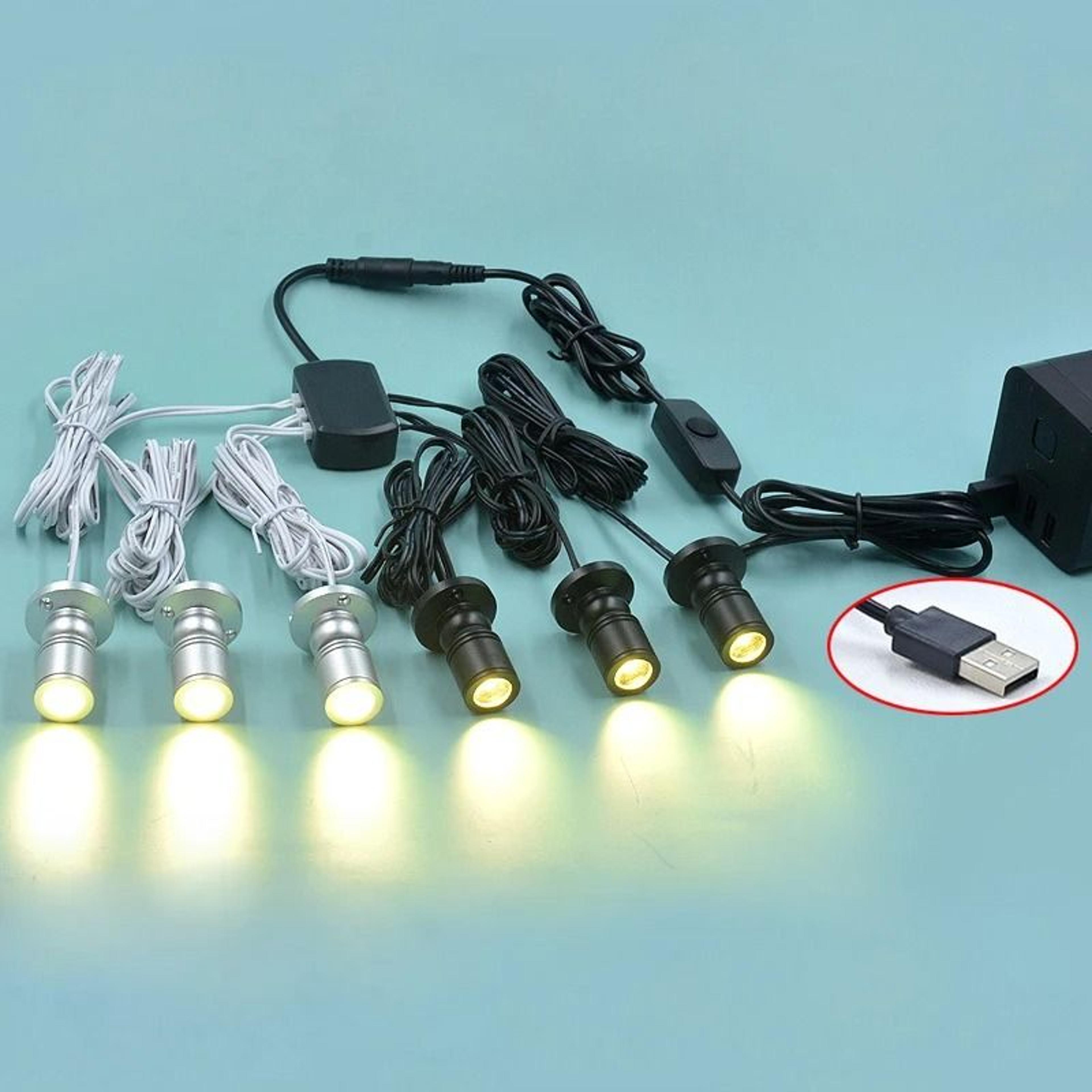 mini 1w dimmable usb led spotlight for display cabinets and shelves