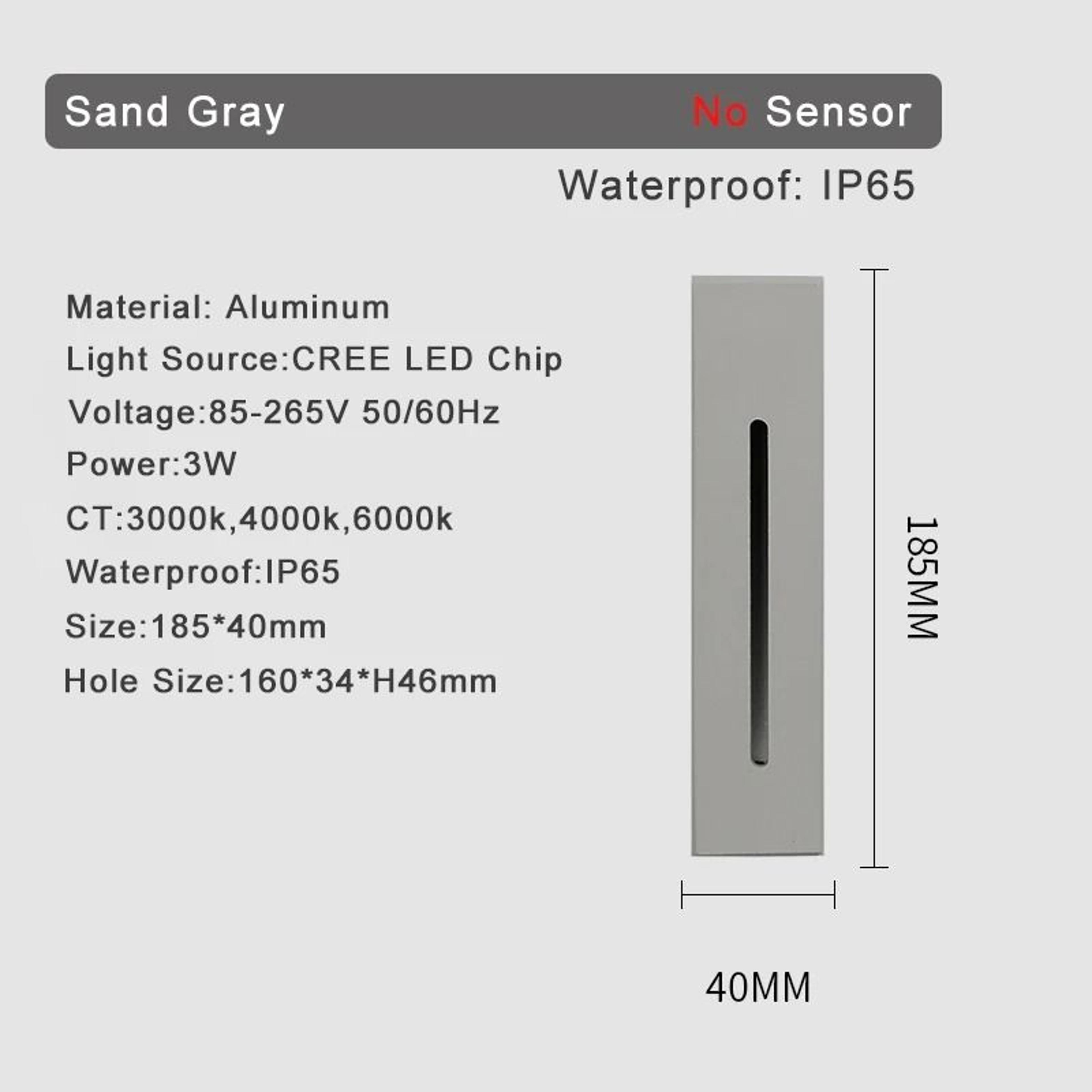 3W Recessed LED Stair Light With Smart Motion Sensor 1