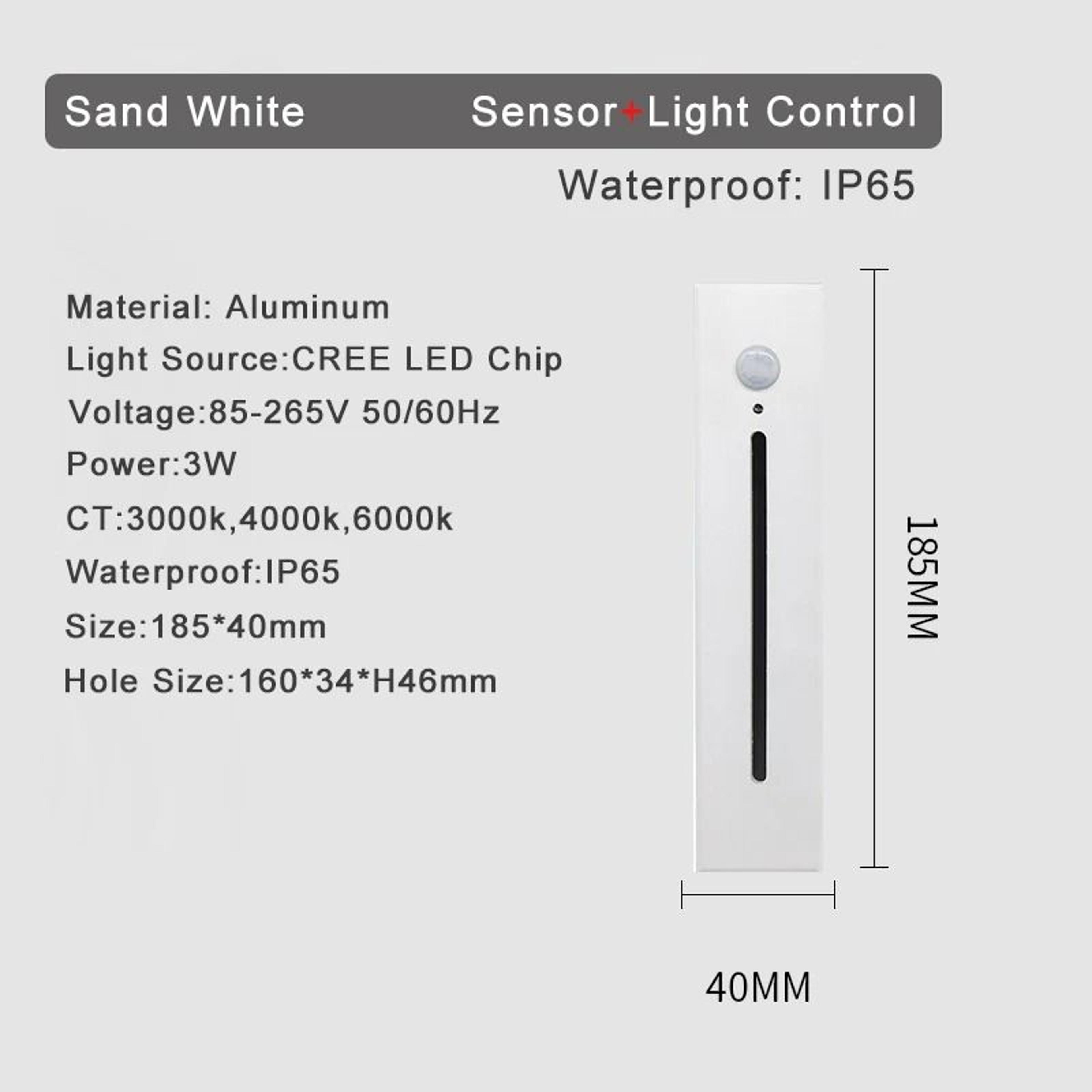 3W Recessed LED Stair Light With Smart Motion Sensor 9