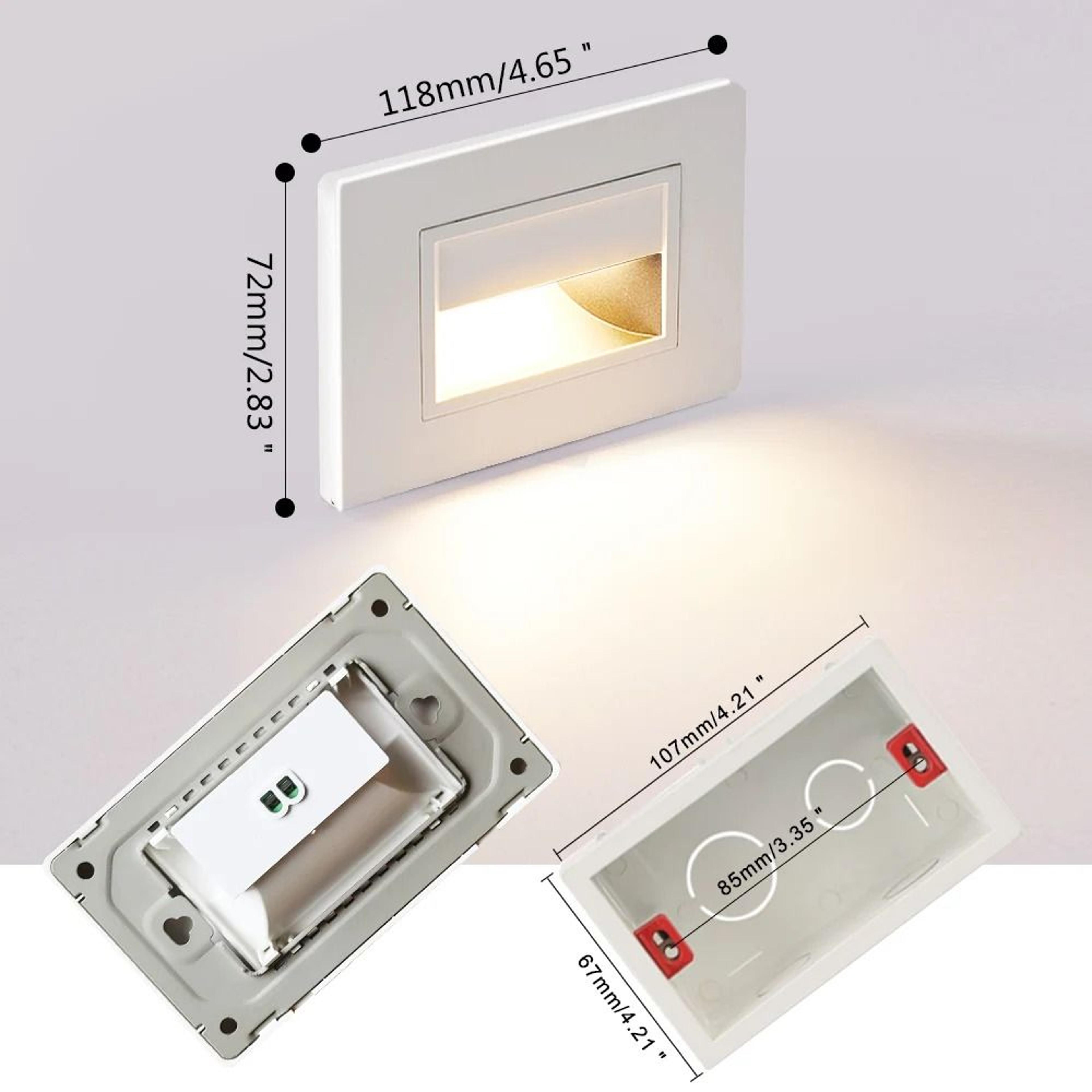 Recessed LED Step Light With PIR Motion Sensor For Stairs And Closets 17
