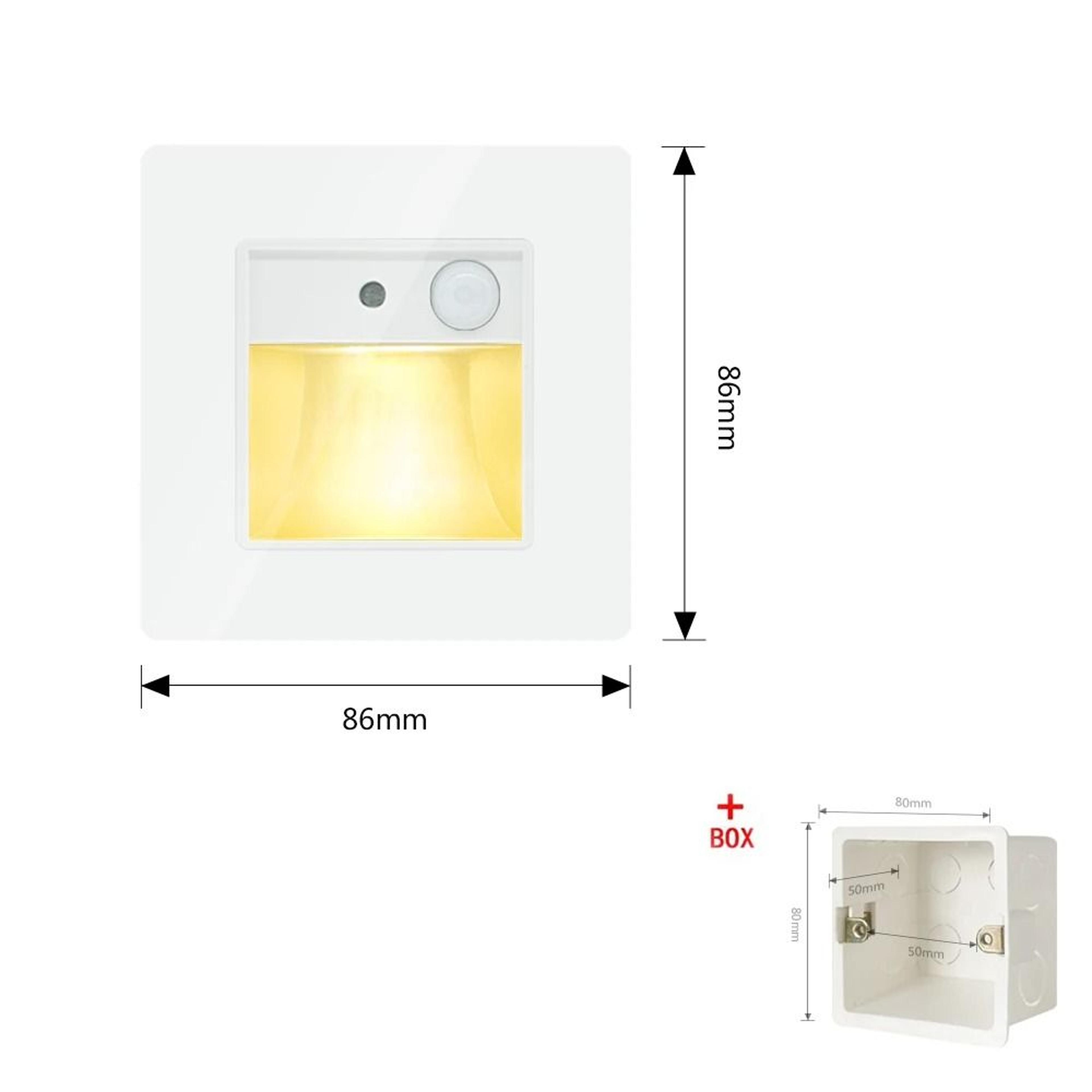 2W 3W Recessed LED Stair Light With PIR Motion Sensor 6
