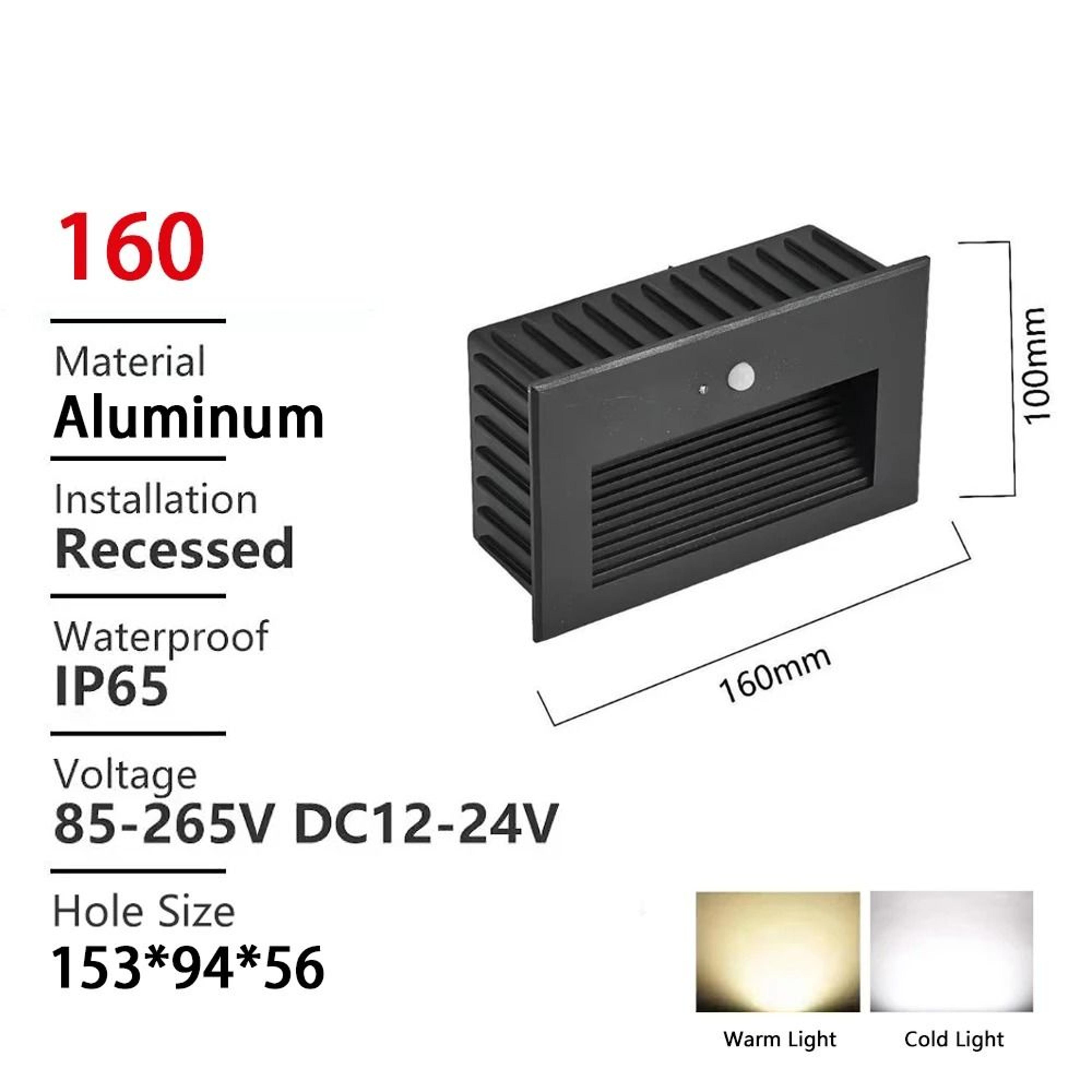 Outdoor Motion Sensor LED Step Light With Waterproof Recessed Design 7