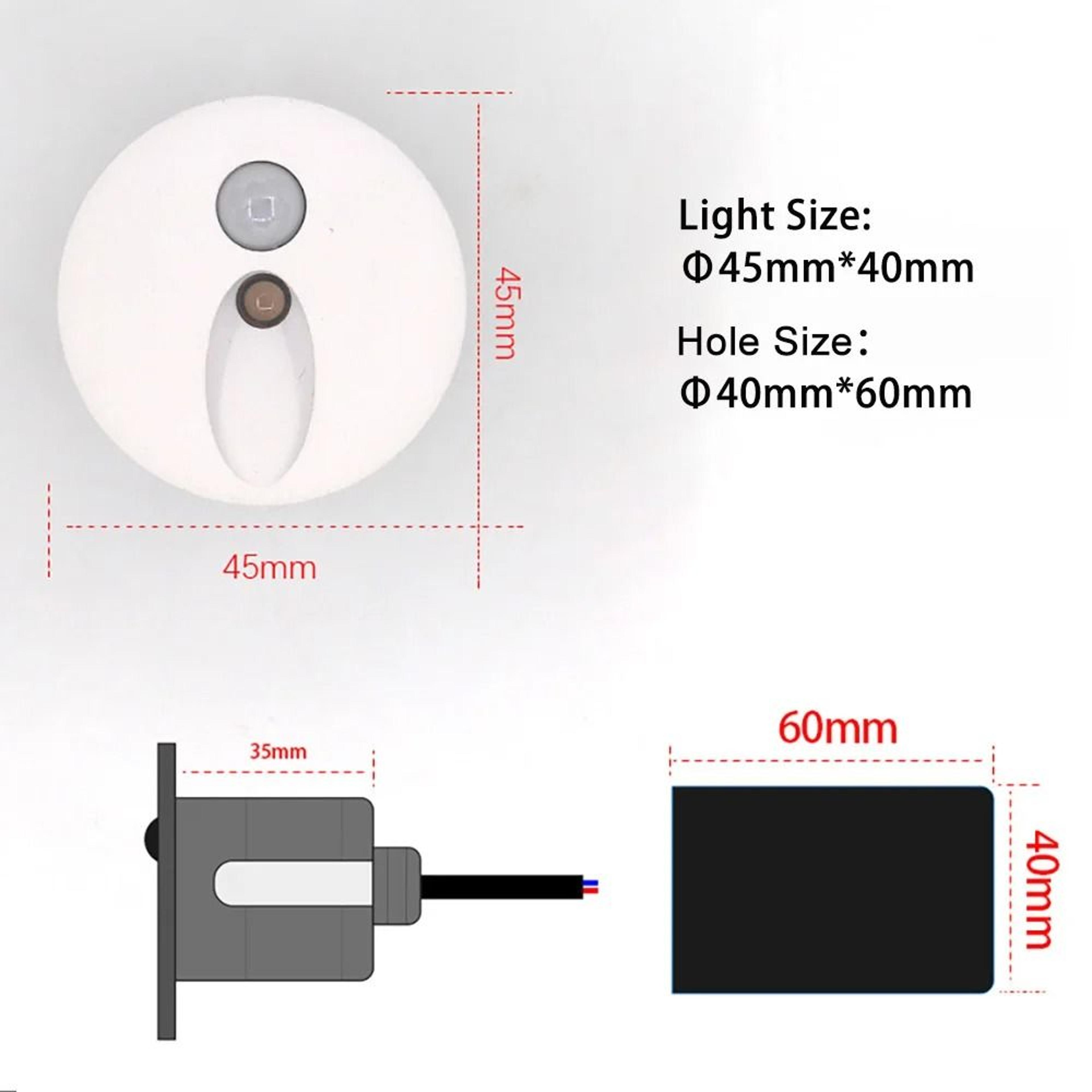45mm Waterproof Recessed LED Stair Light With Motion Sensor 10