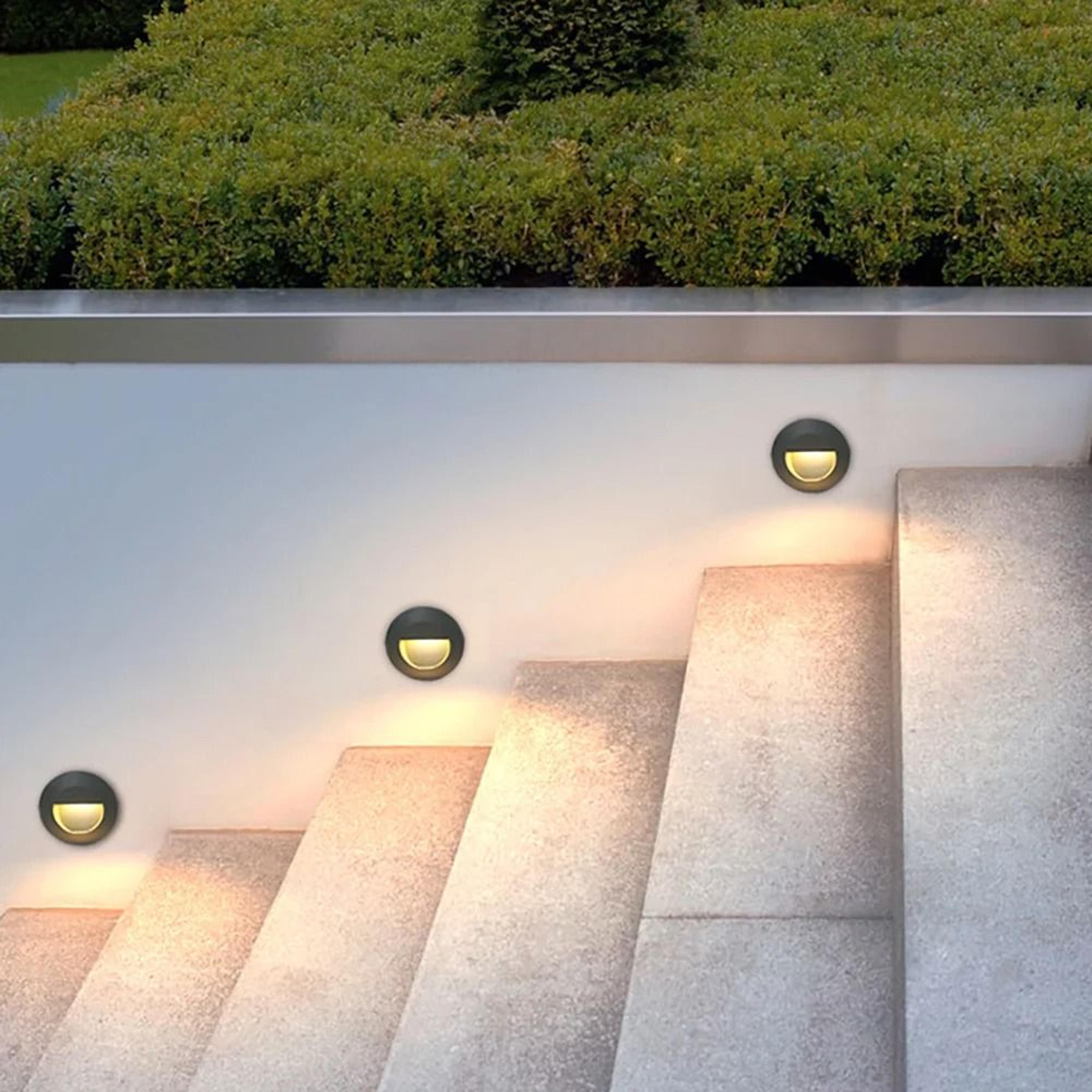 3W Waterproof Round LED Stair Step Wall Light For Outdoor Spaces 6