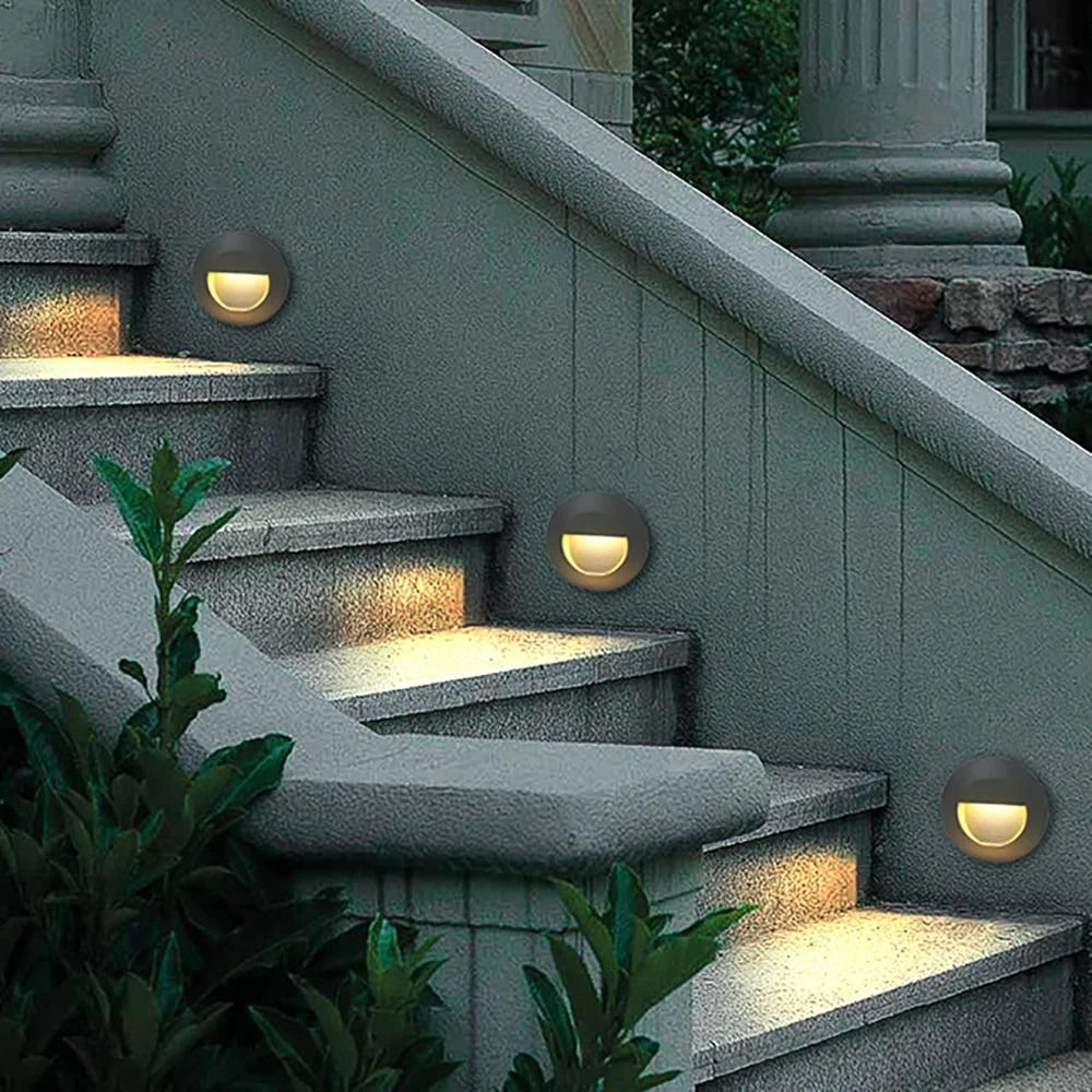 3W Waterproof Round LED Stair Step Wall Light For Outdoor Spaces 4