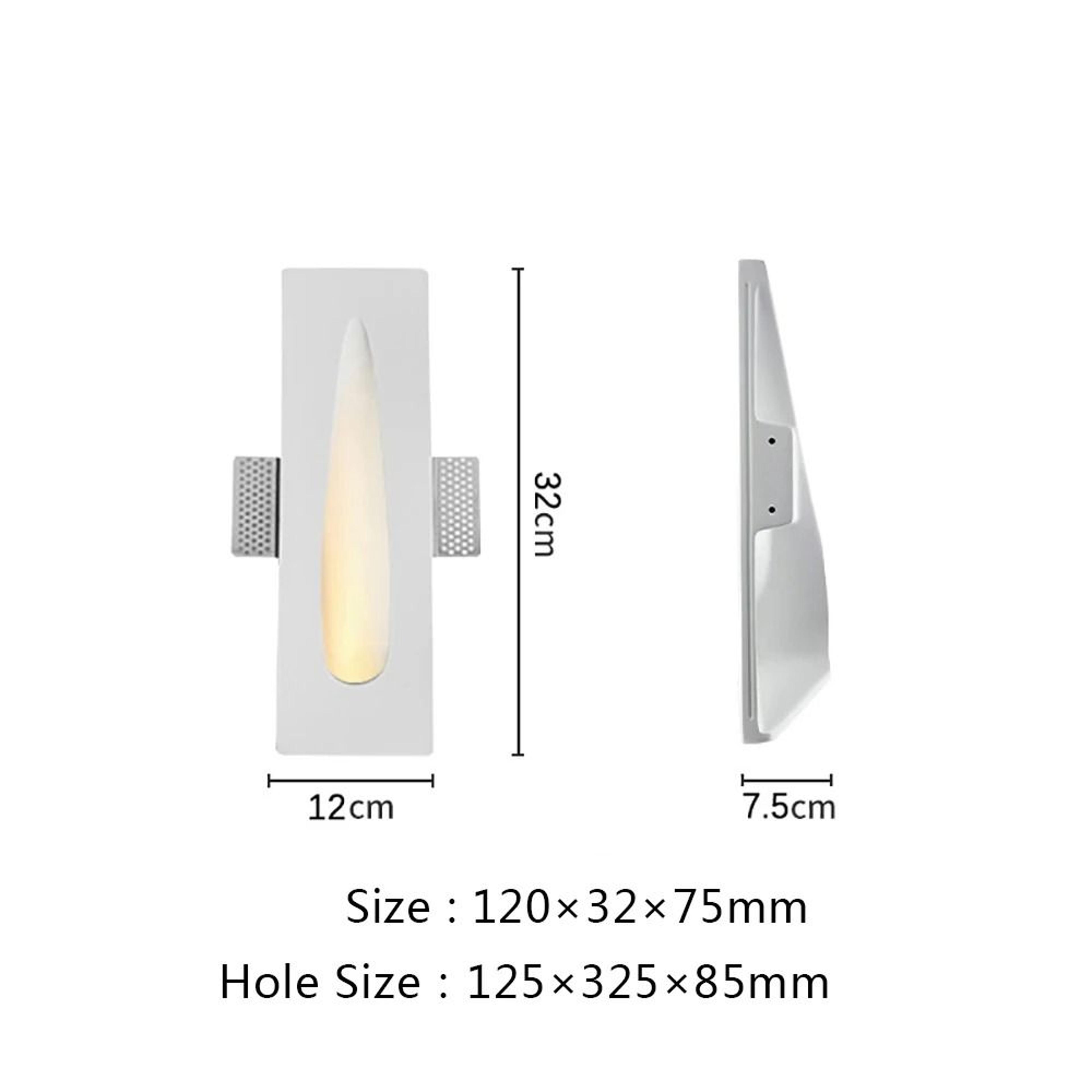 Minimalist Gypsum Recessed LED Stair Step Wall Light For Indoor Lighting 6