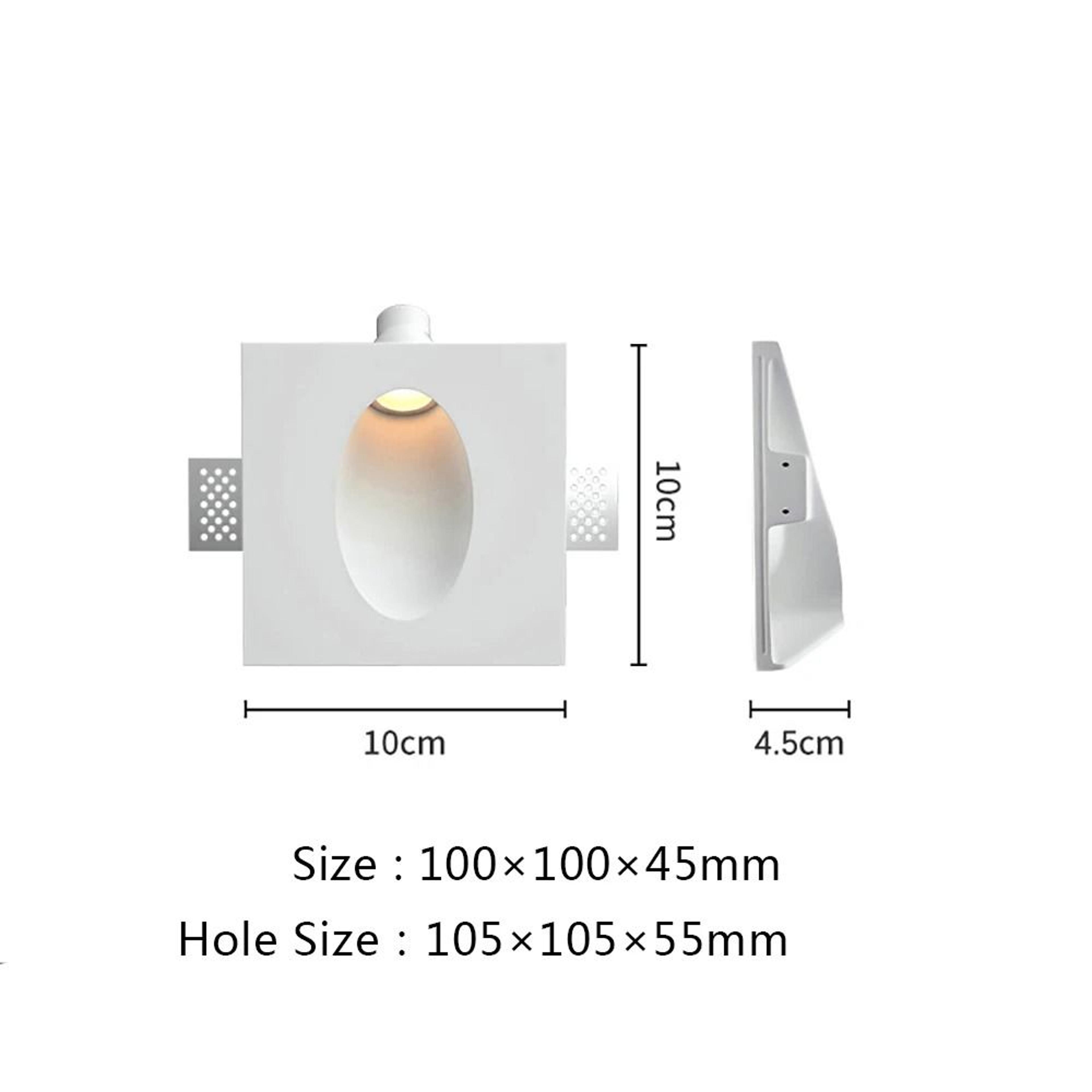 Minimalist Gypsum Recessed LED Stair Step Wall Light For Indoor Lighting 1