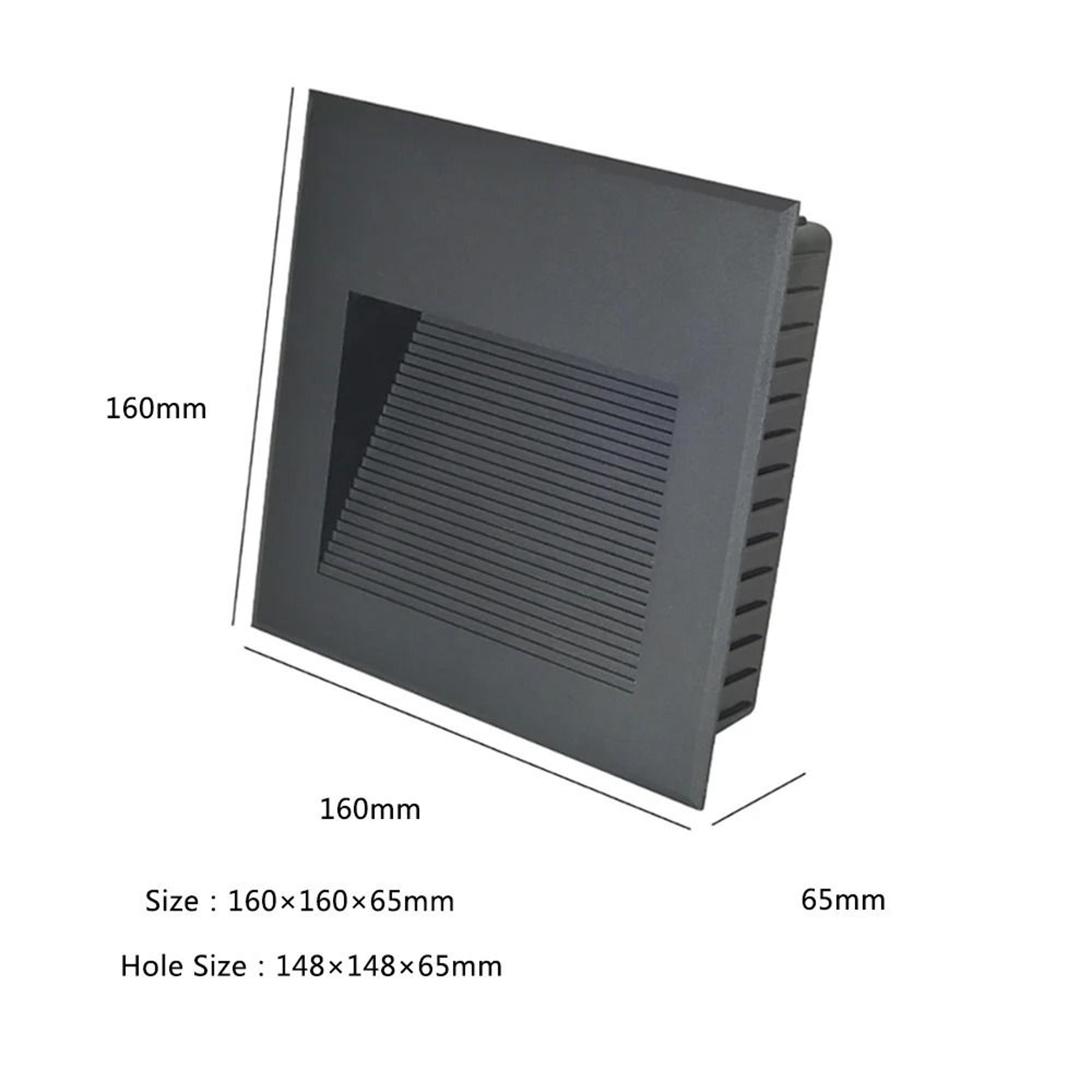 Large Waterproof Recessed LED Stair Step Wall Light For Outdoor Spaces 4