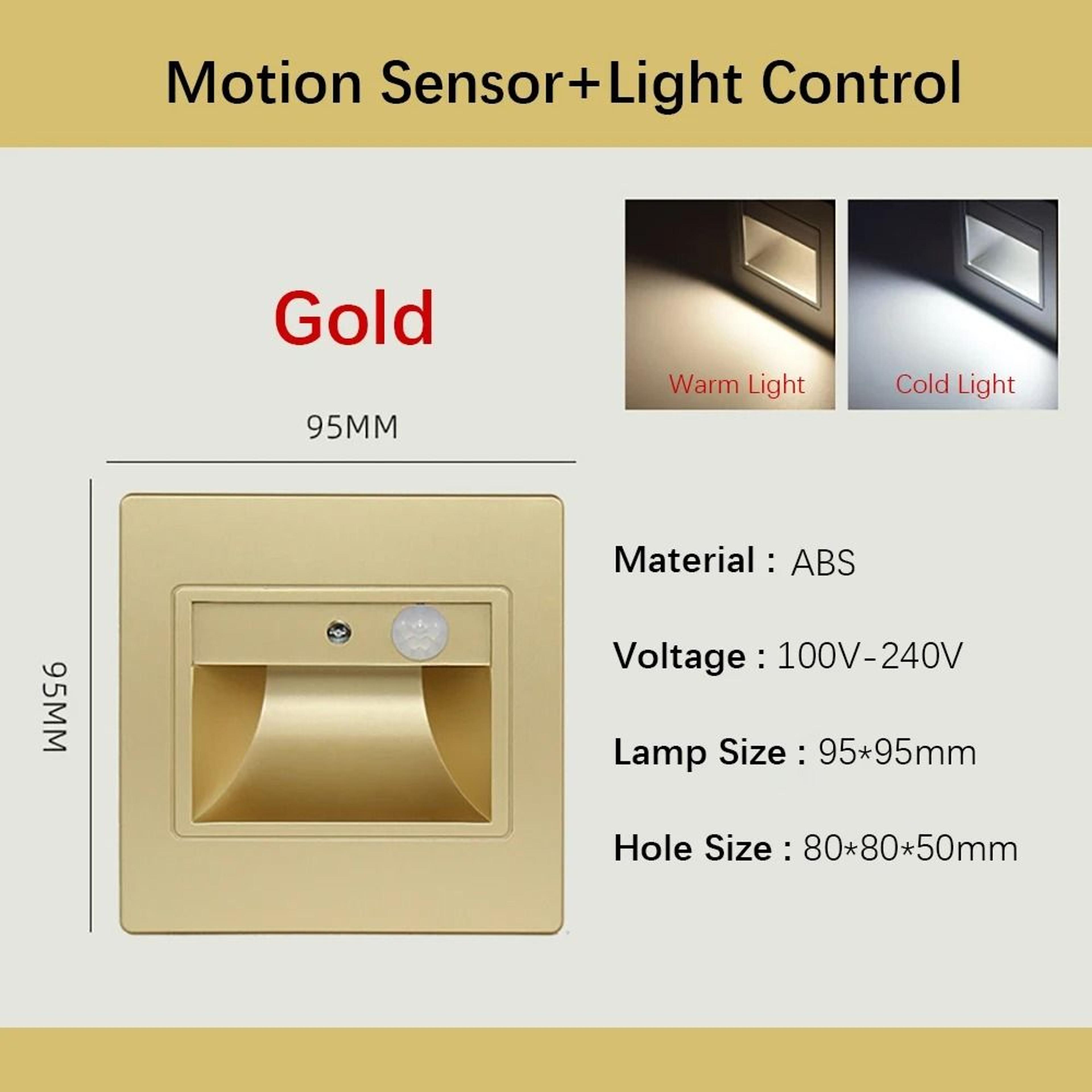 Smart Recessed LED Stair Light With Motion And Voice Sensor 8