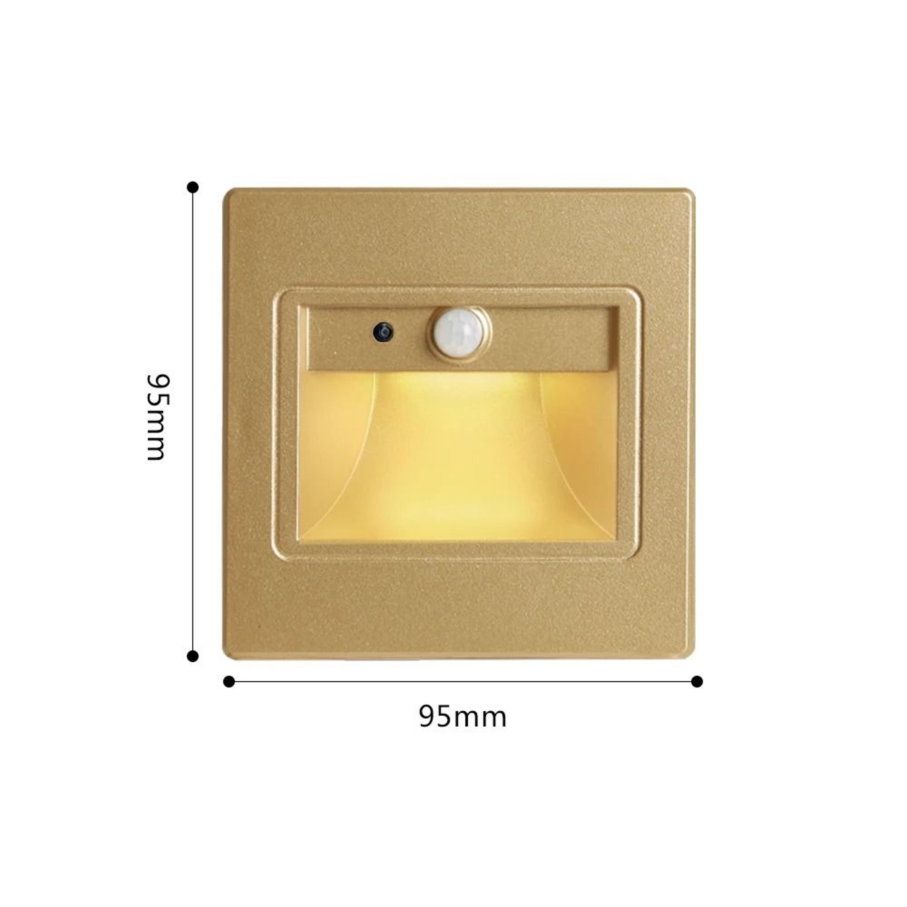 Smart PIR Motion Sensor Recessed LED Stair Light For Indoor Walls 7
