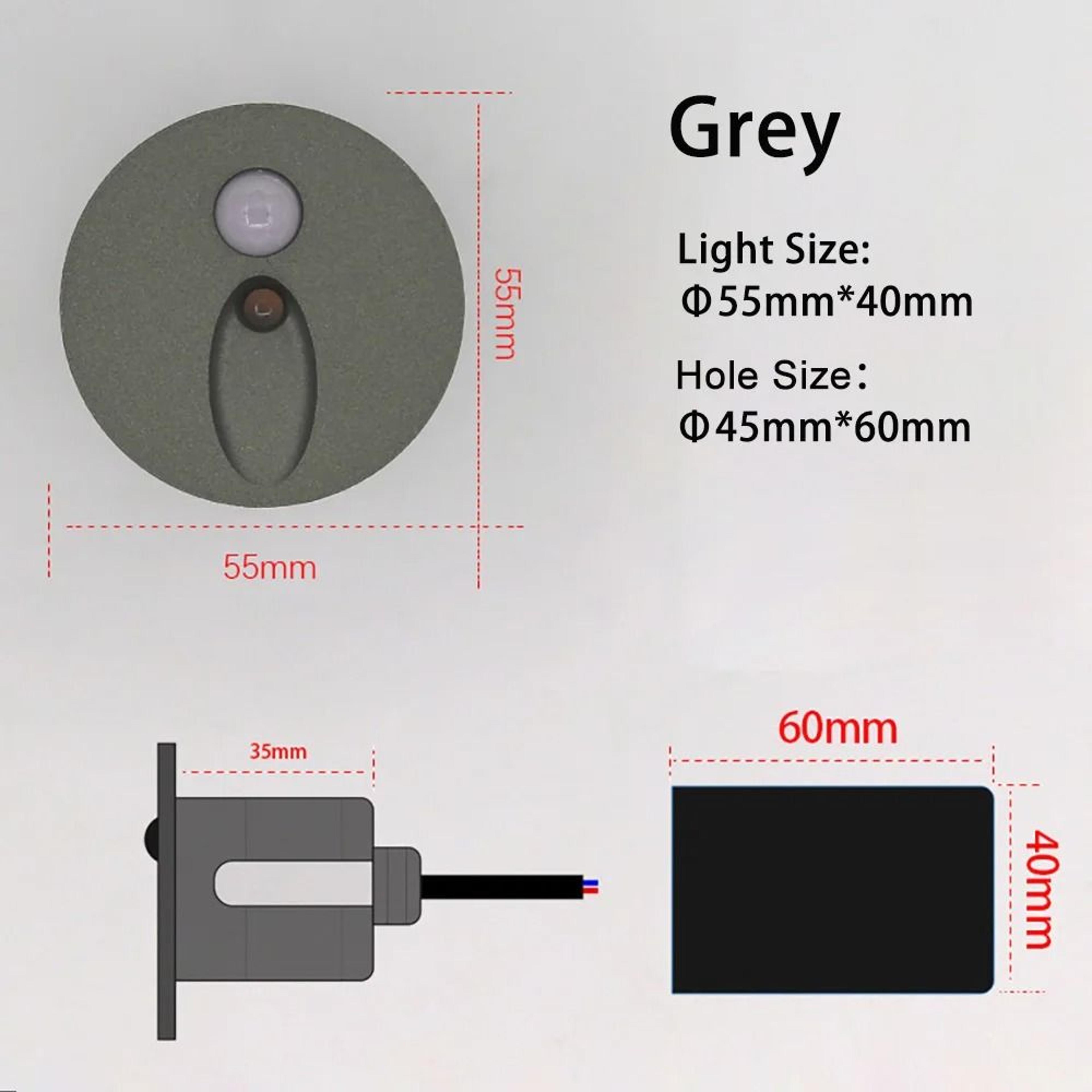 55mm Round Recessed LED Stair Light With Motion Sensor 10
