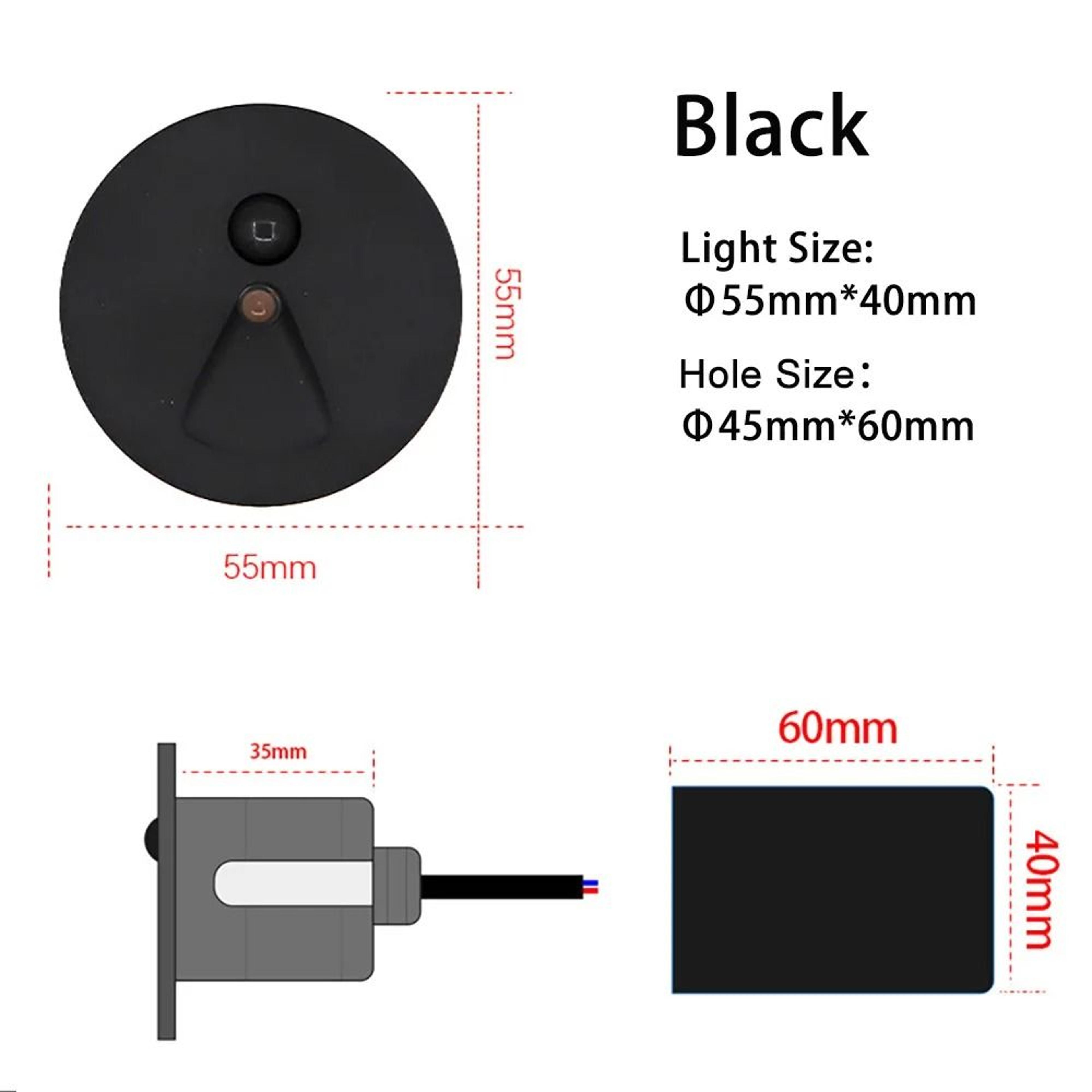 55mm Round Recessed LED Stair Light With Motion Sensor 4