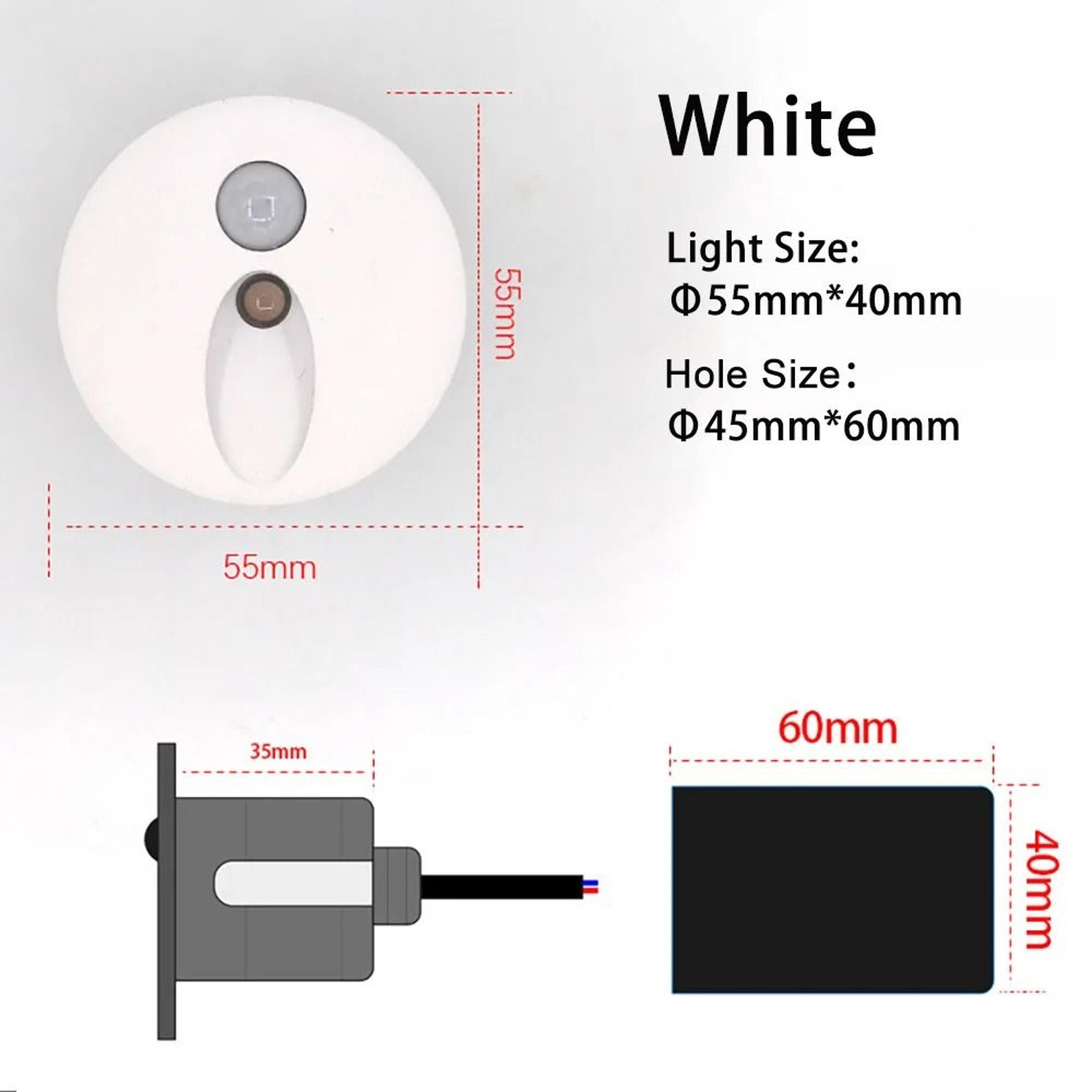 55mm Round Recessed LED Stair Light With Motion Sensor 6