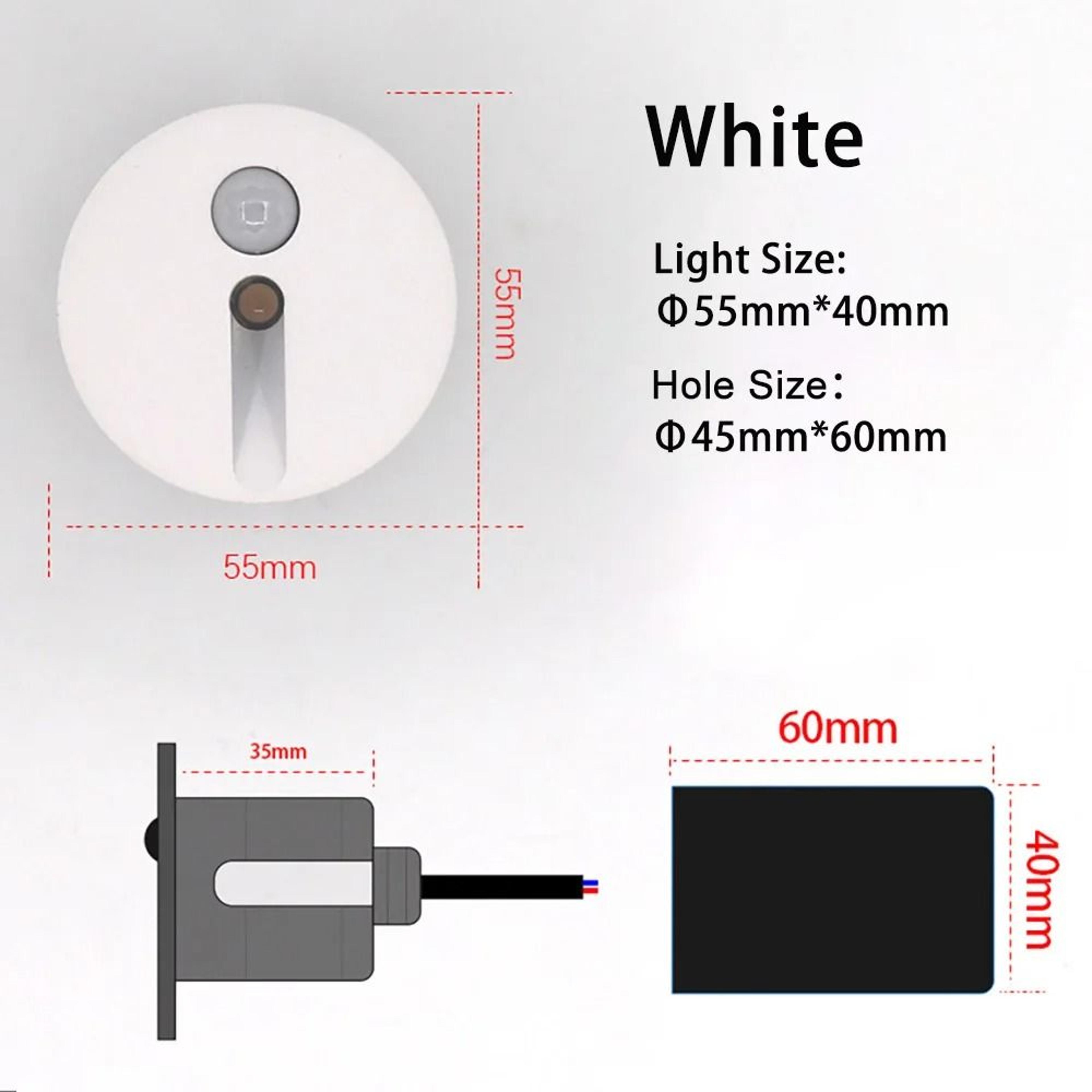 55mm Round Recessed LED Stair Light With Motion Sensor 5