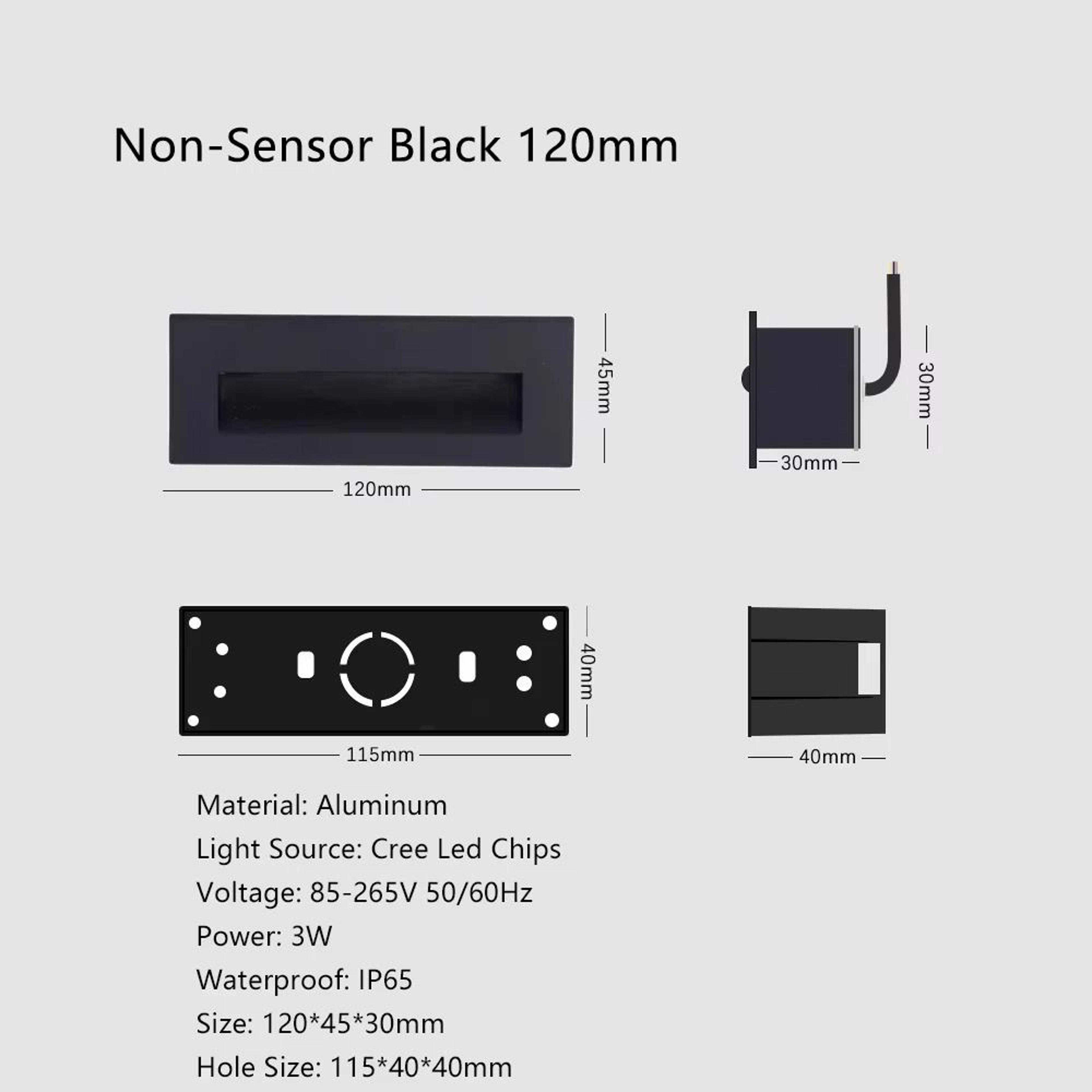 smart recessed led stair light with motion sensor for indoor and outdoor use