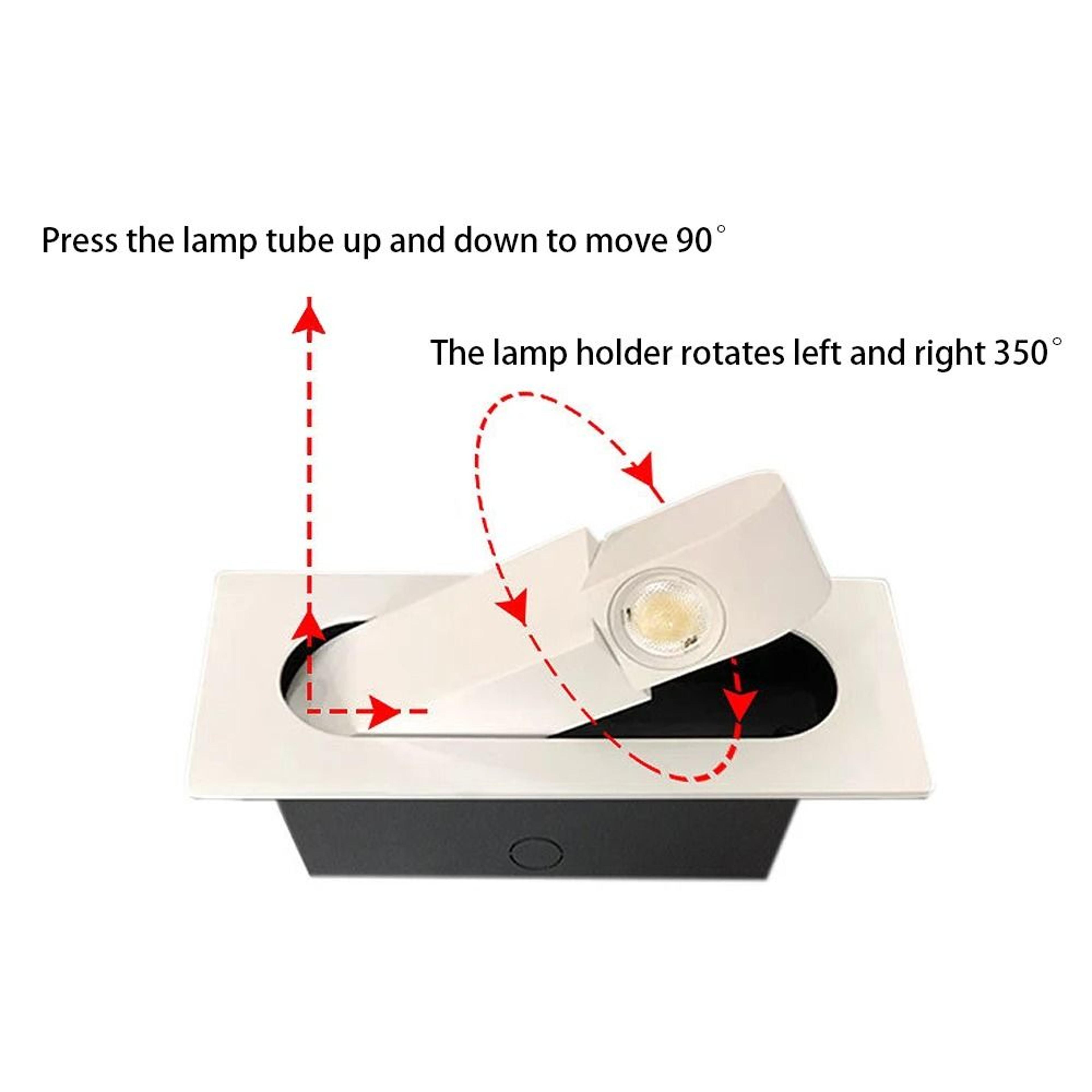 3W Adjustable Recessed LED Bedside Reading Wall Light With Switch 9