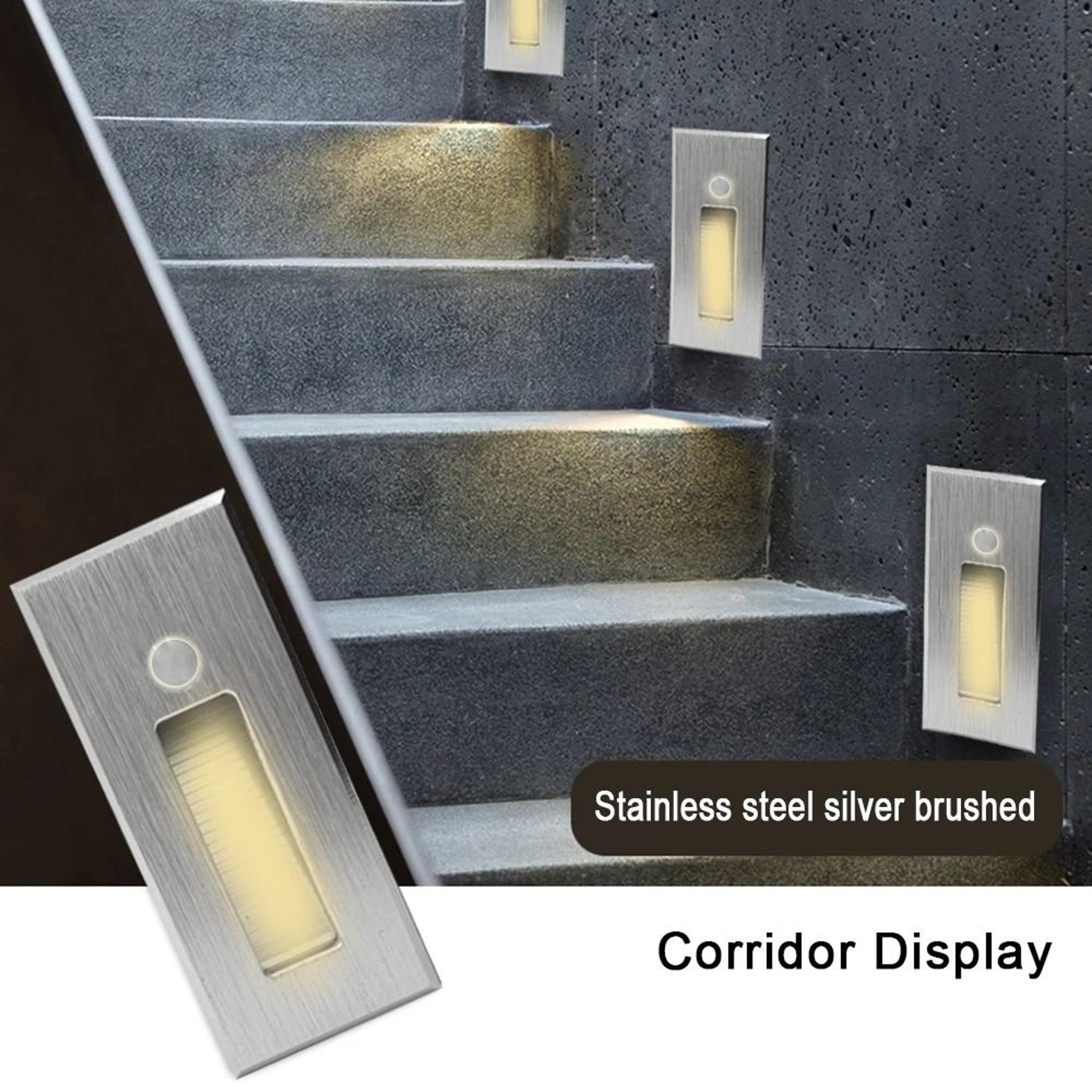 3W Recessed LED Motion Sensor Stair Step Wall Light For Indoor Use 8