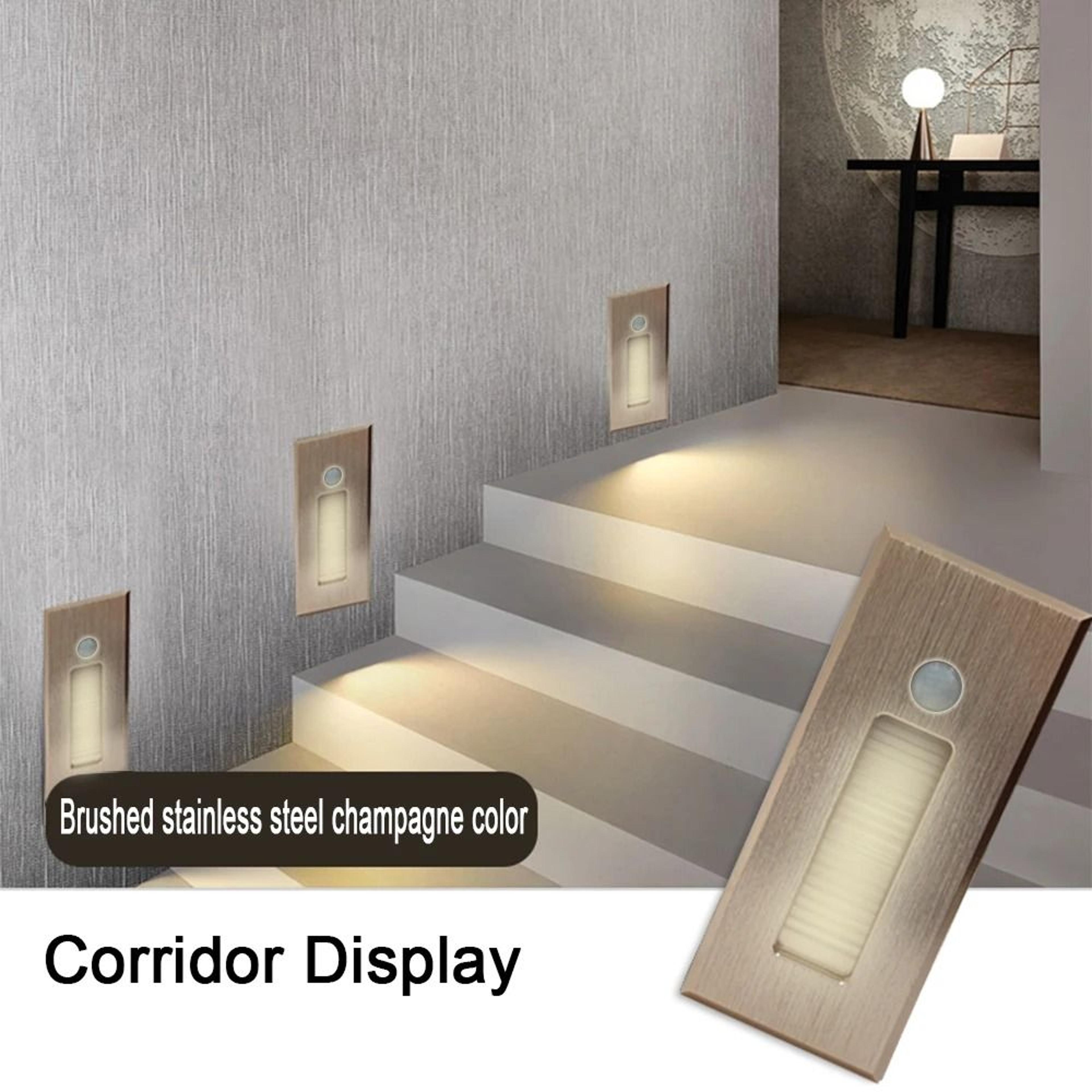 3W Recessed LED Motion Sensor Stair Step Wall Light For Indoor Use 7