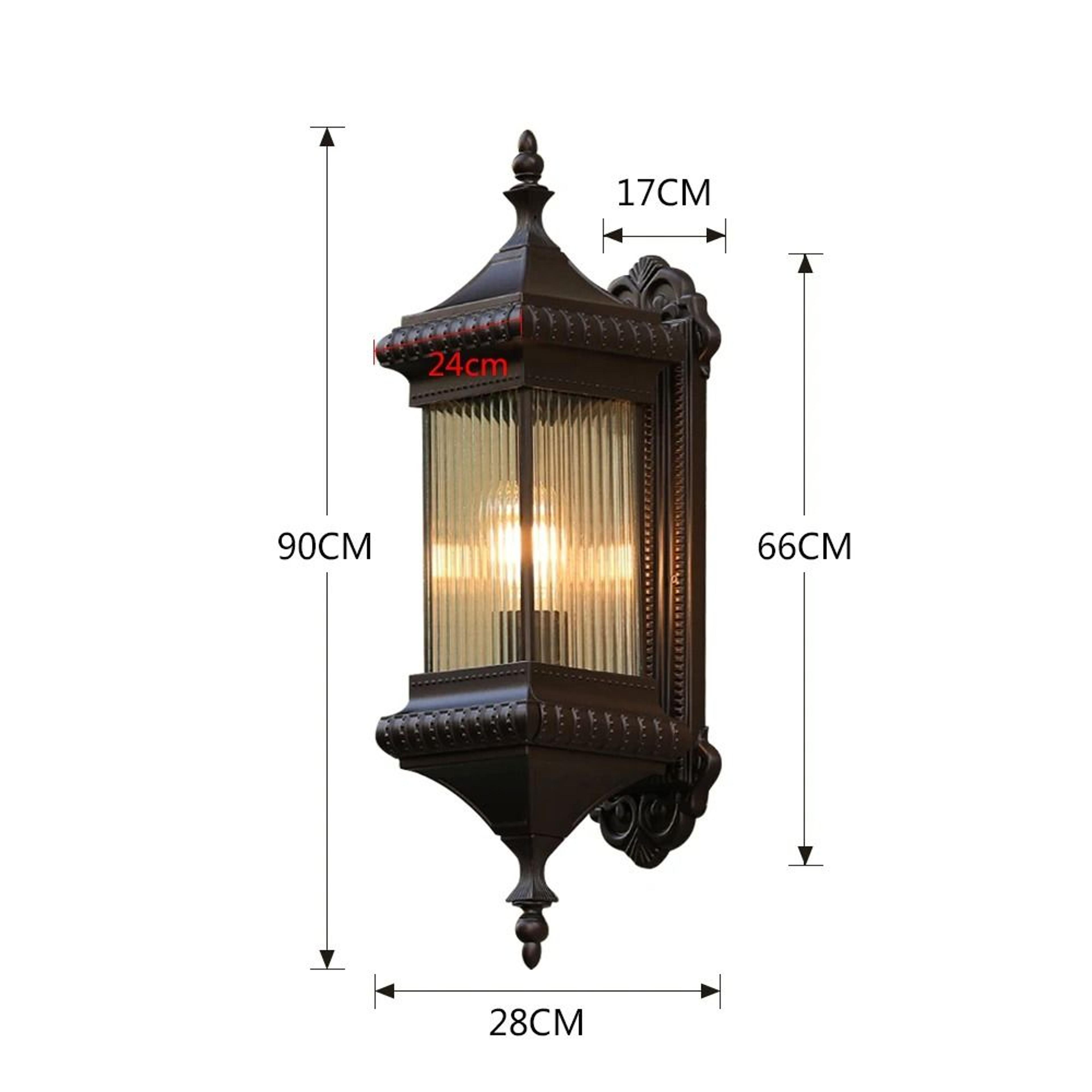 Vintage Coffee Waterproof Outdoor Wall Sconce With E26 E27 Socket 2