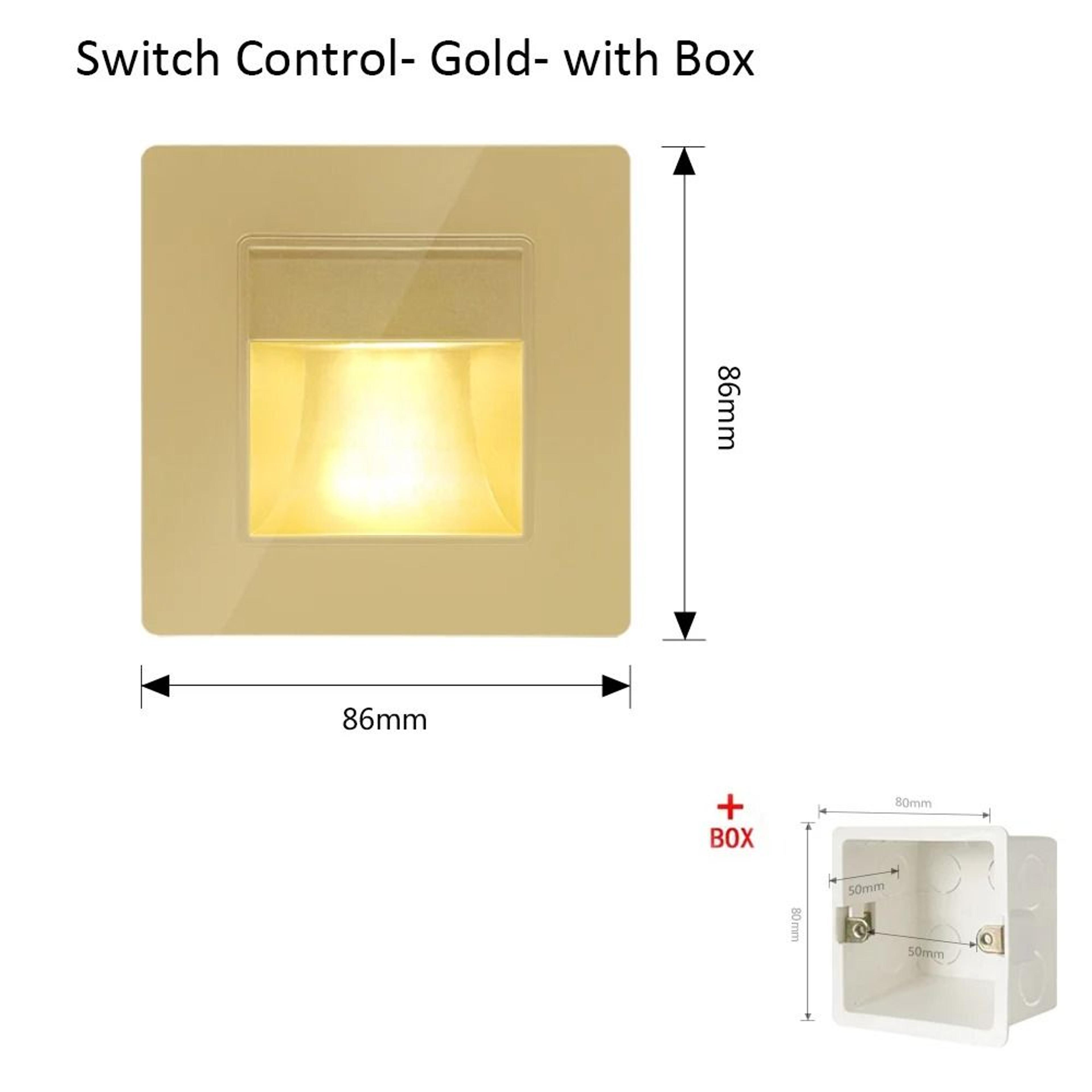 2W Recessed LED Motion Sensor Stair Step Wall Light With Mounting Box 11