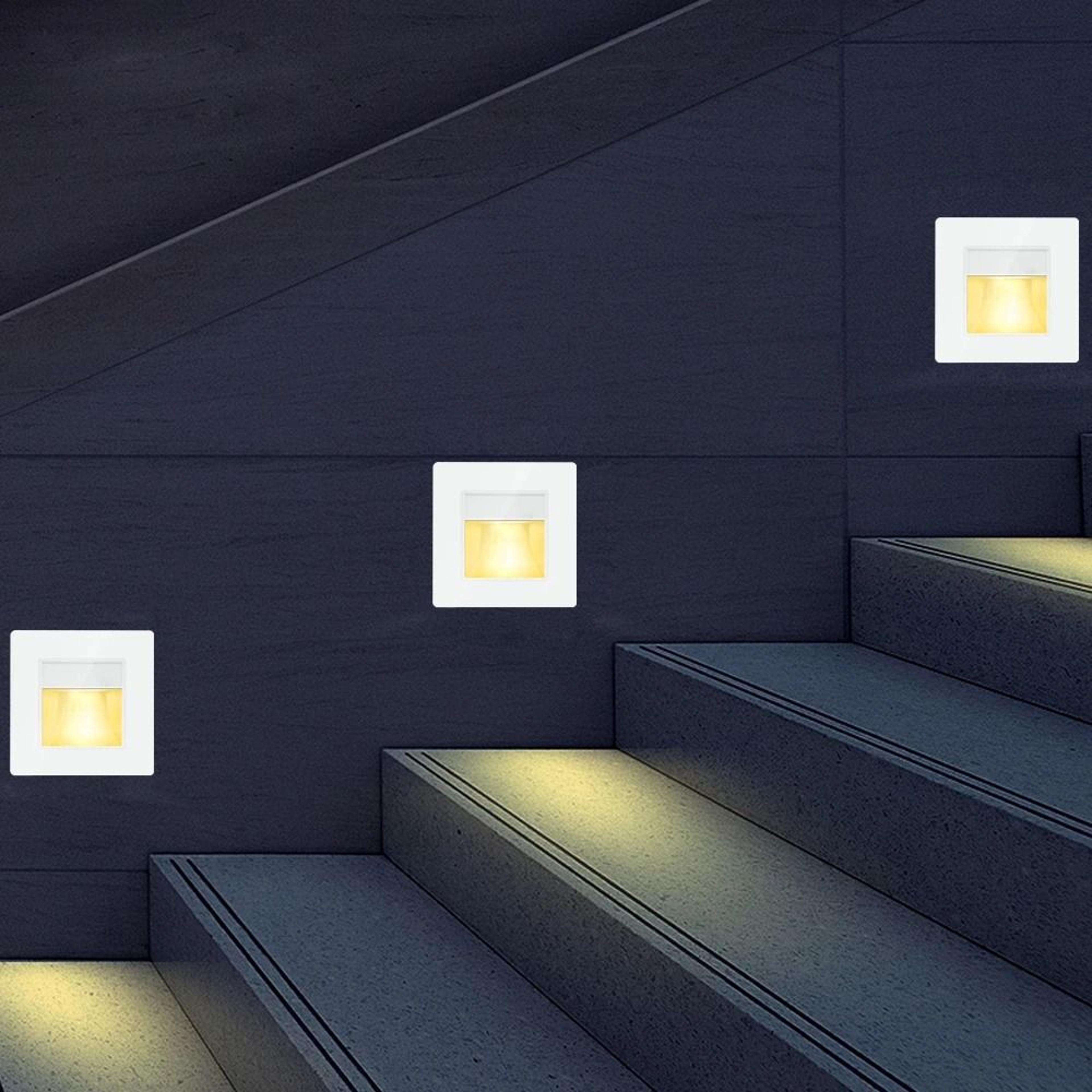 2W Recessed LED Motion Sensor Stair Step Wall Light With Mounting Box 0