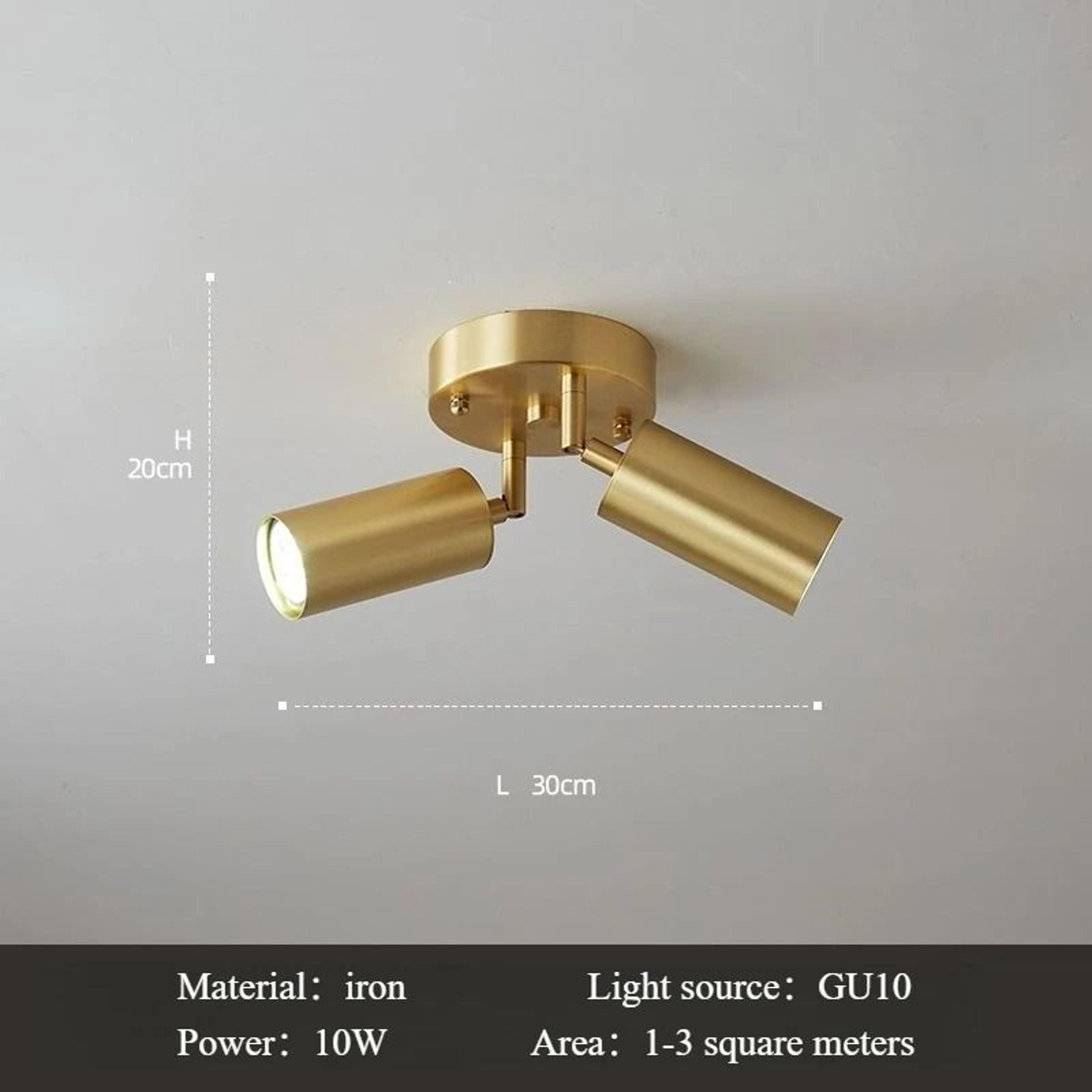 Luxury Copper Finish Adjustable GU10 Ceiling Spotlight For Hallway And Cloakroom 1