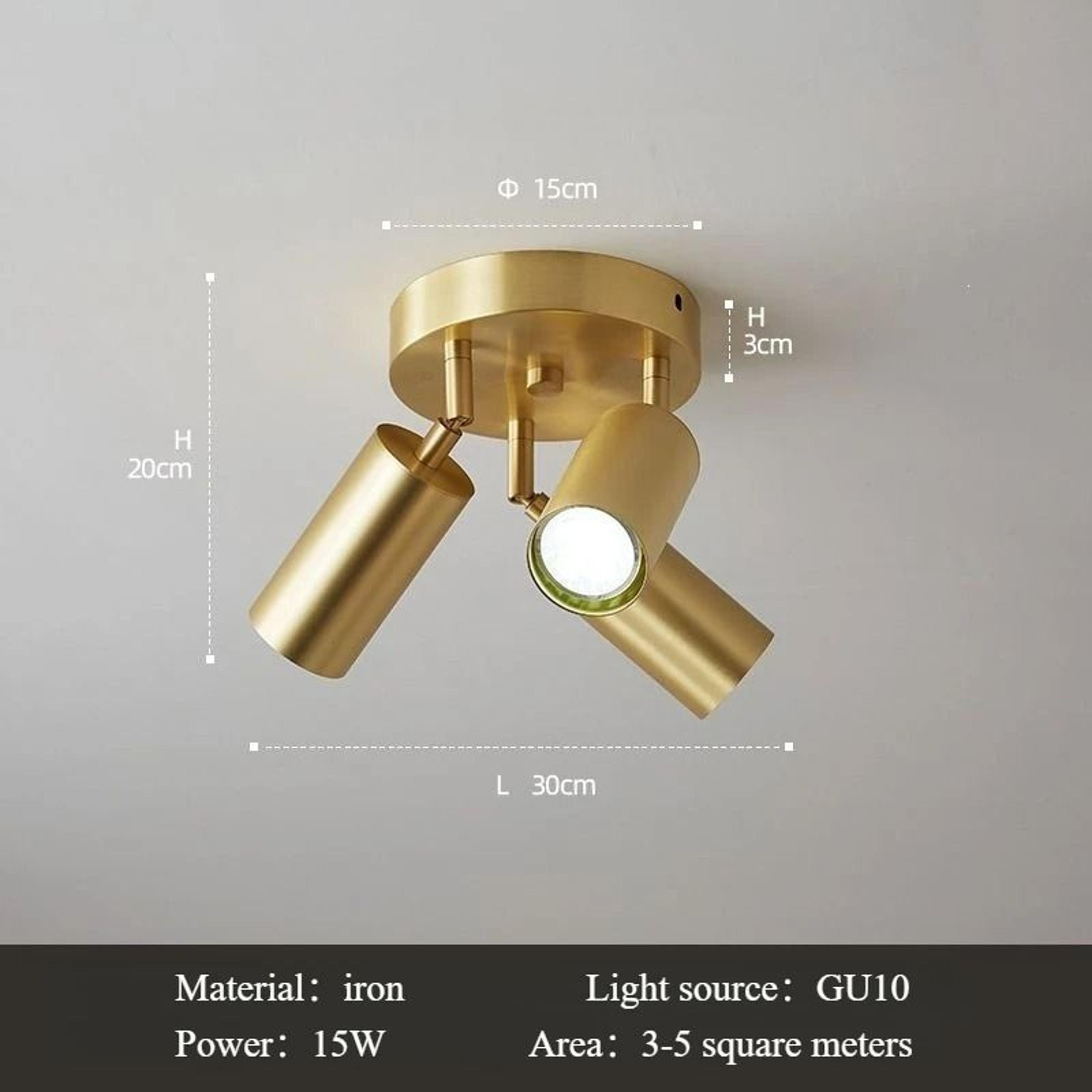 Luxury Copper Finish Adjustable GU10 Ceiling Spotlight For Hallway And Cloakroom 2