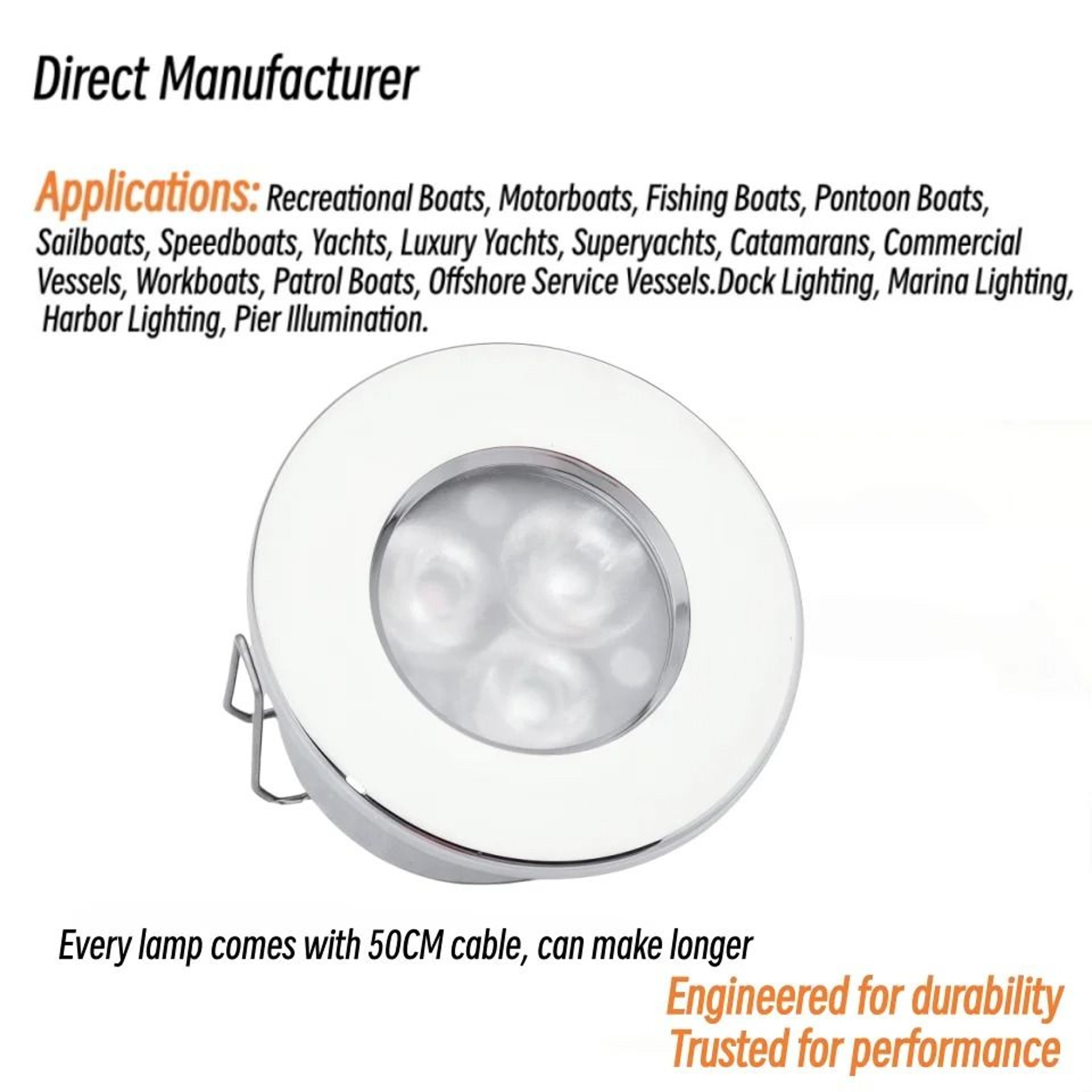 3W IP67 Waterproof Mini LED Downlight For Boat RV And Cabinet Lighting 5