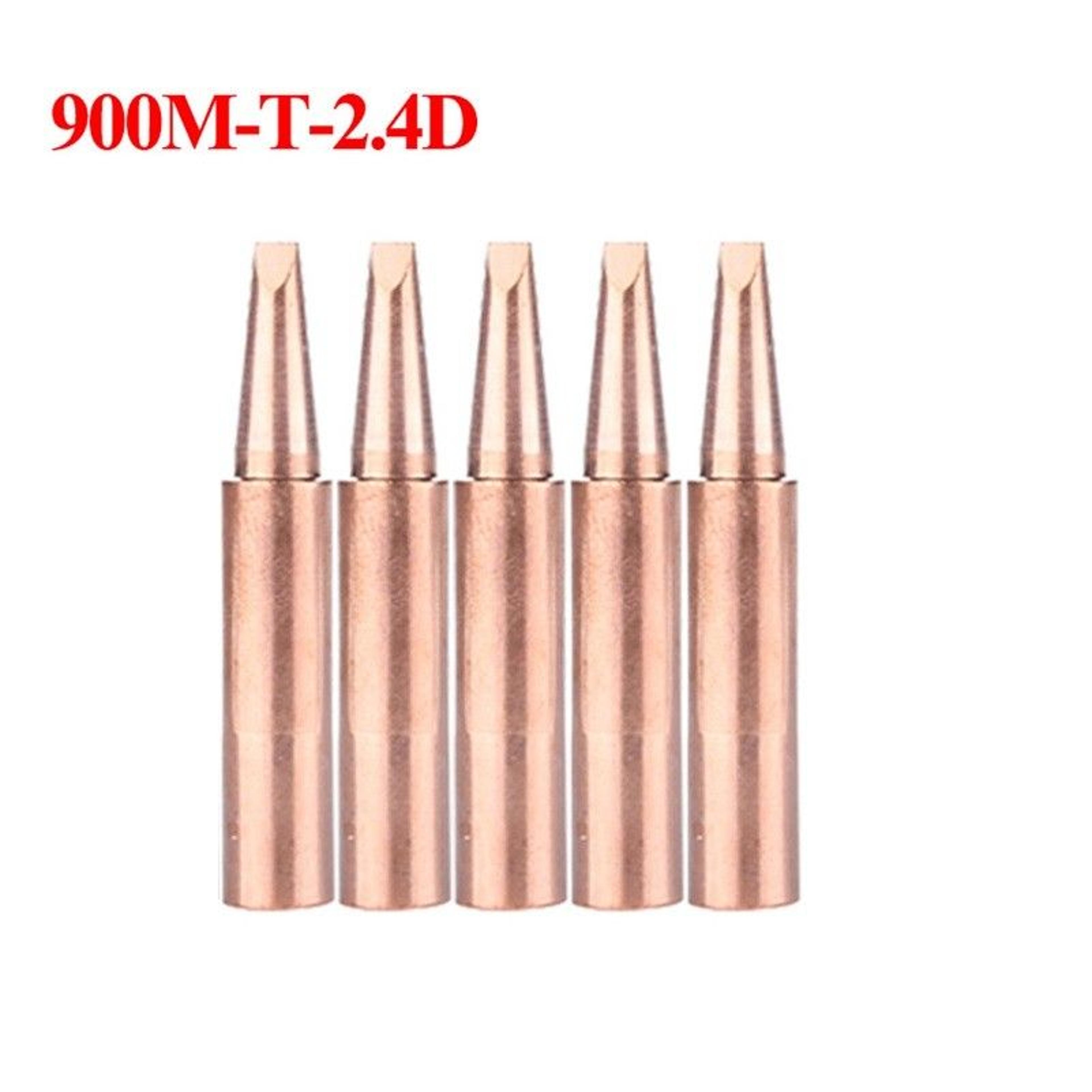 5-piece 900m-t pure copper soldering iron tips 4mm–6mm replacement set