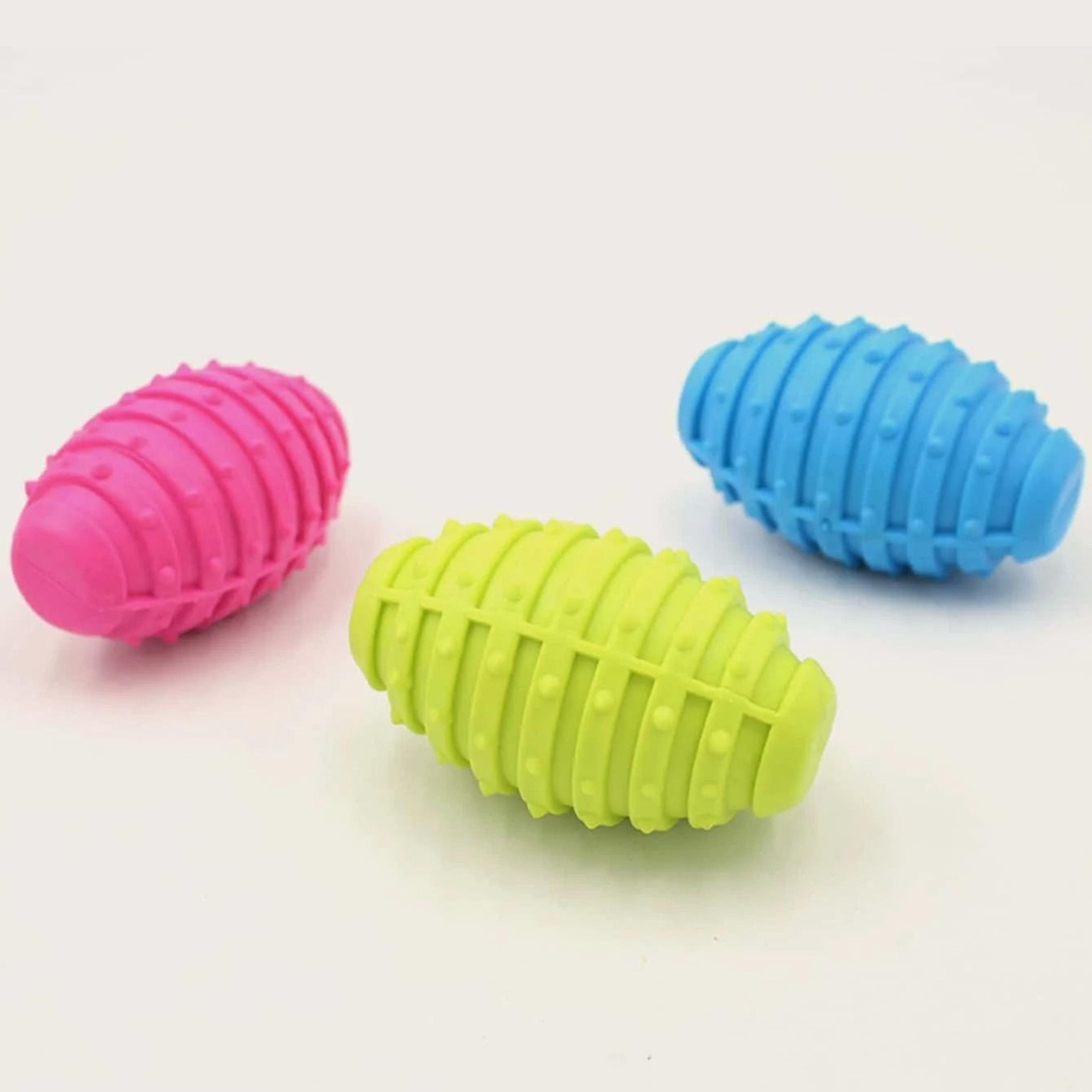durable natural rubber squeaky dog ball chew toy for aggressive chewers