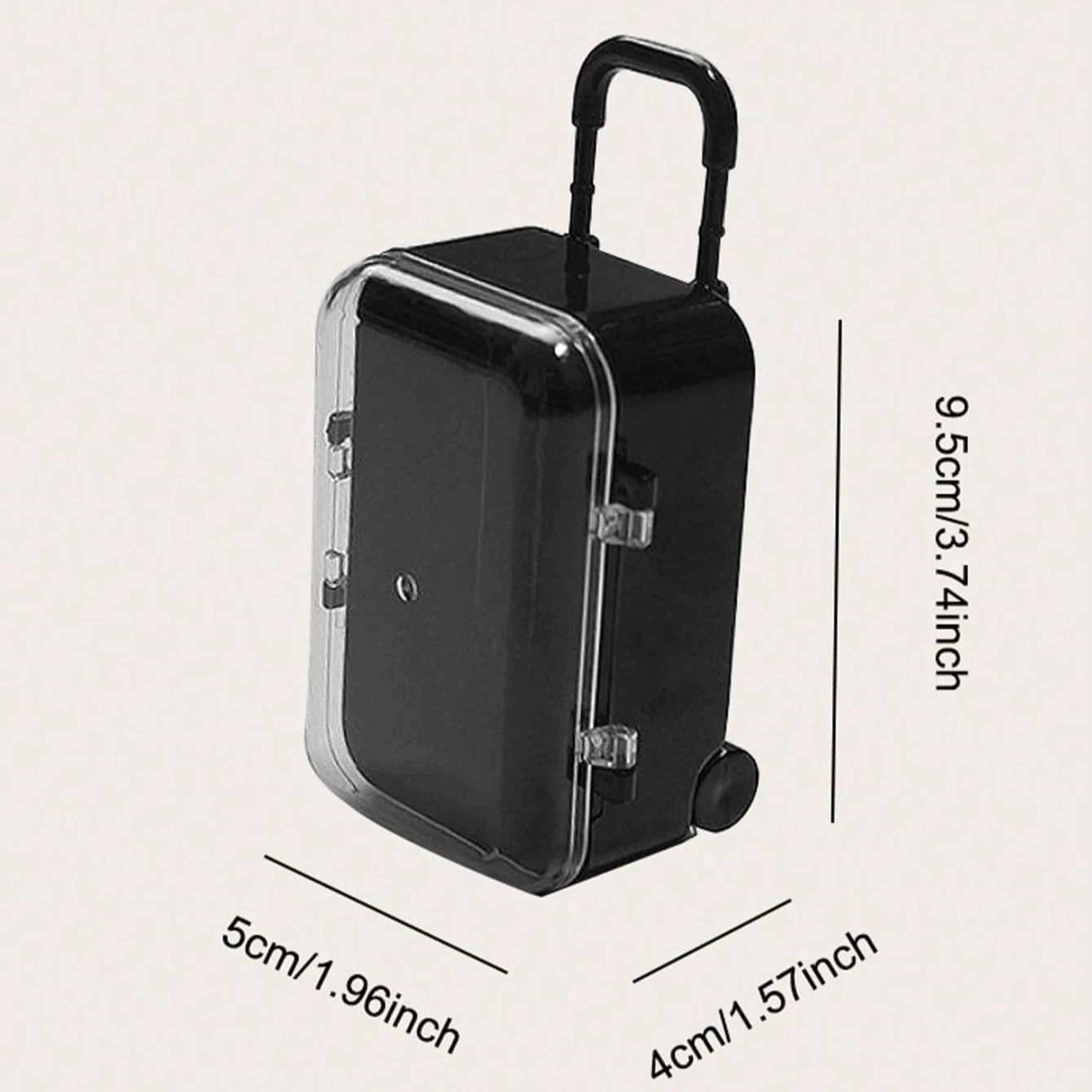 17cm mini transparent trolley suitcase storage box for doll clothes and accessories