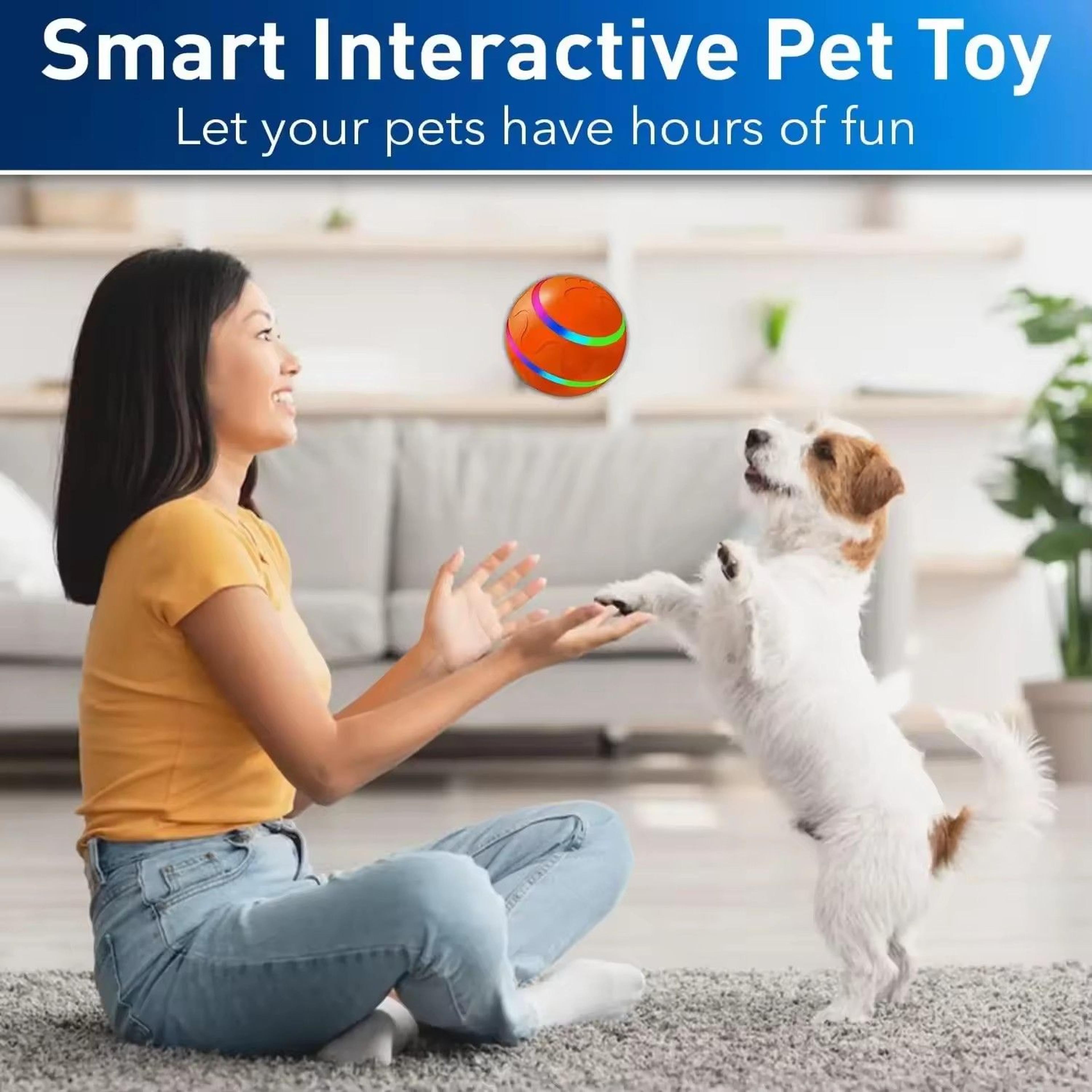 Waterproof Interactive Dog Ball With Remote Control Rolling And Jumping Play 4