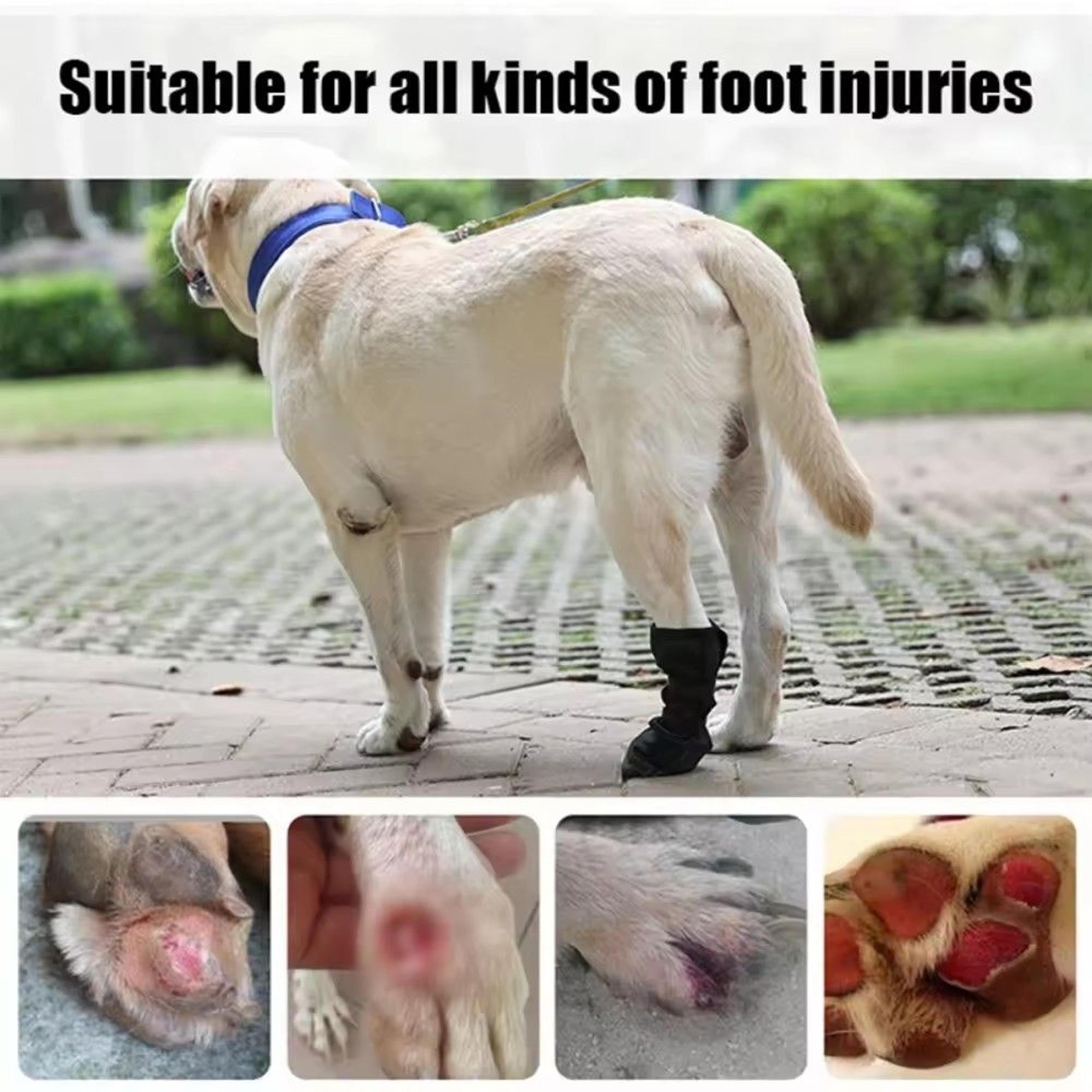 Waterproof Dog Paw Cover Booties For Recovery  Outdoor Protection Set Of 4 2