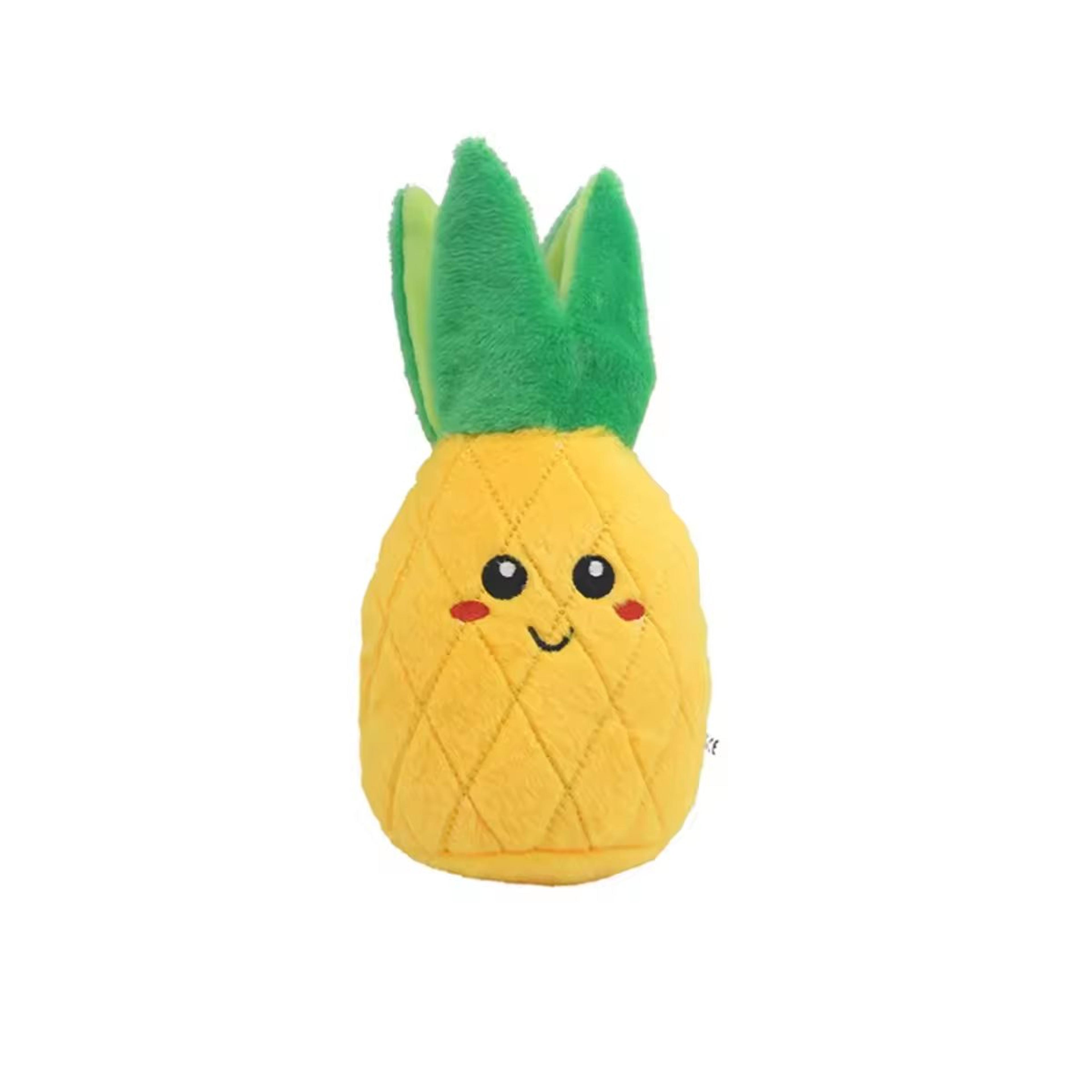 Fruit  Veggie Squeaky Plush Dog Toy Unstuffed Crinkle  Sound For Interactive Play 5