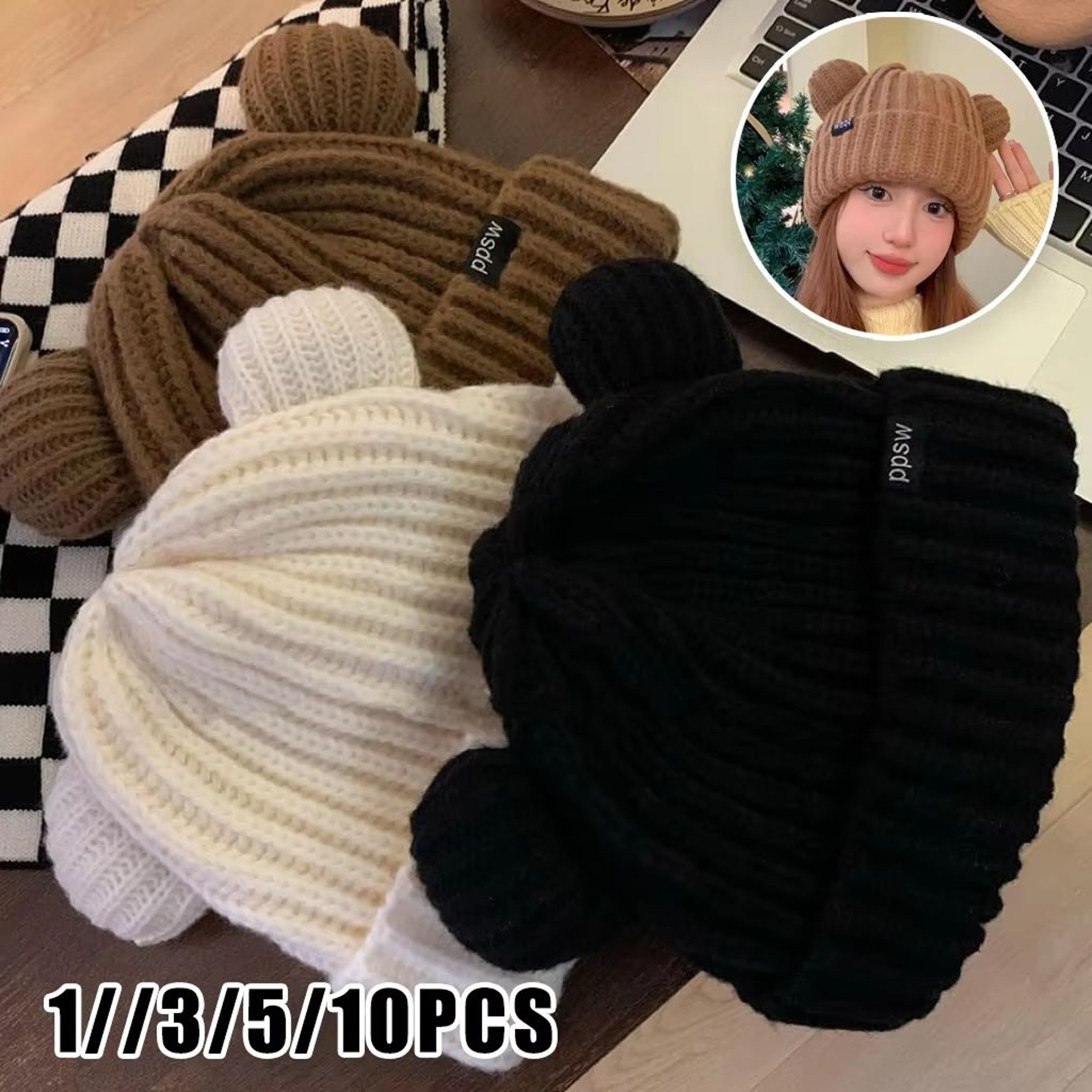 Chunky Bear Ear Slouchy Ear Flap Beanie For Women 0